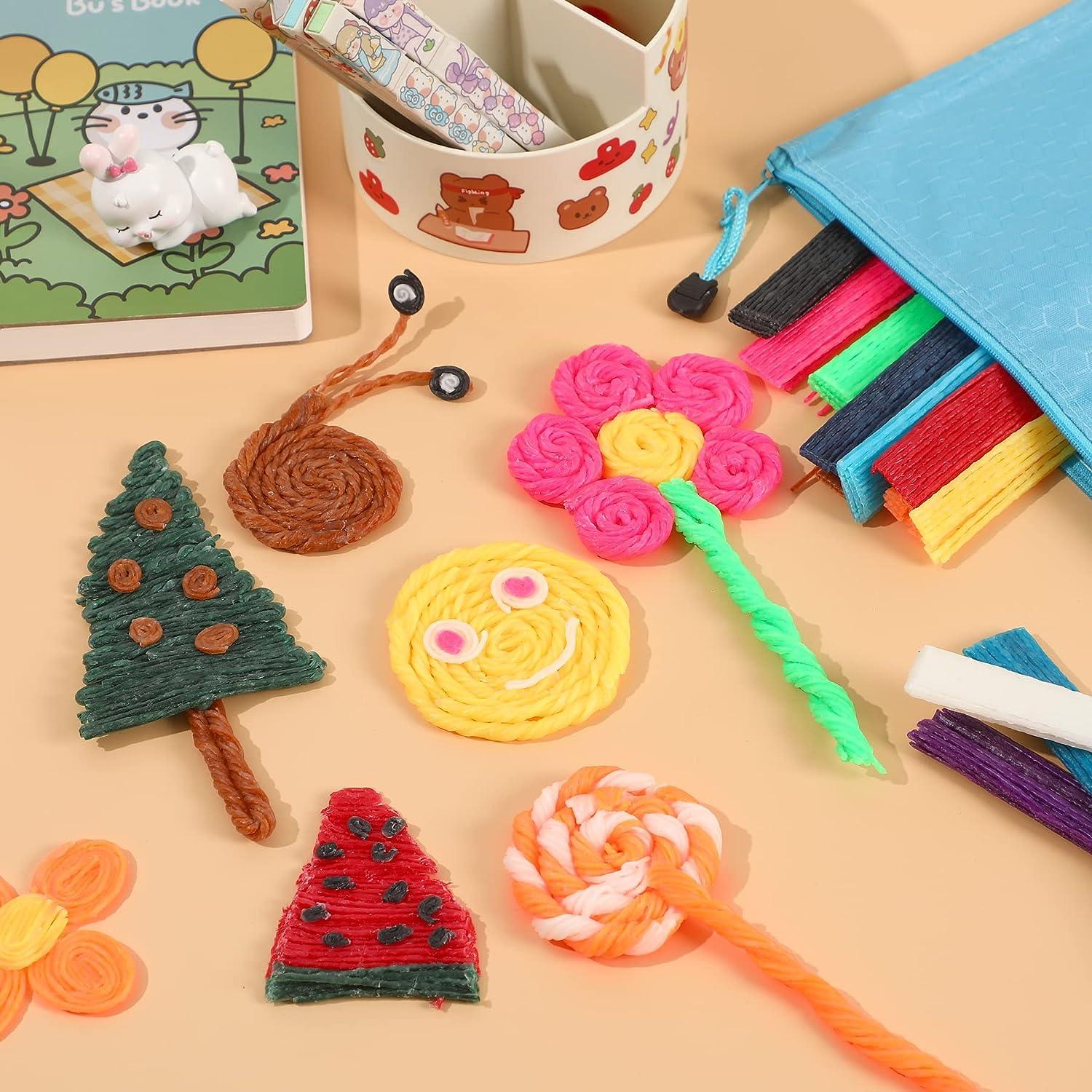 600 Pieces Wax Craft Sticks for Kids Wiki Sticks Flexible Wax Yarn