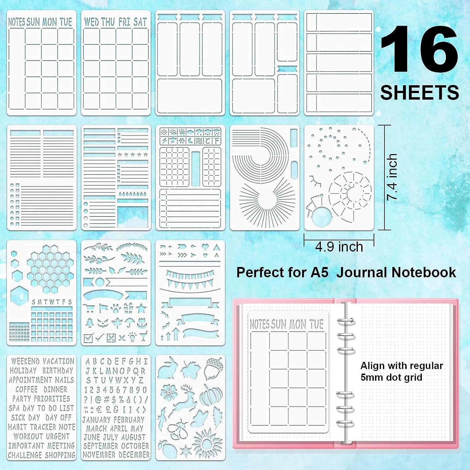 Bullet Journal Stencils Planner Accessory Supplies Scrapbook - You