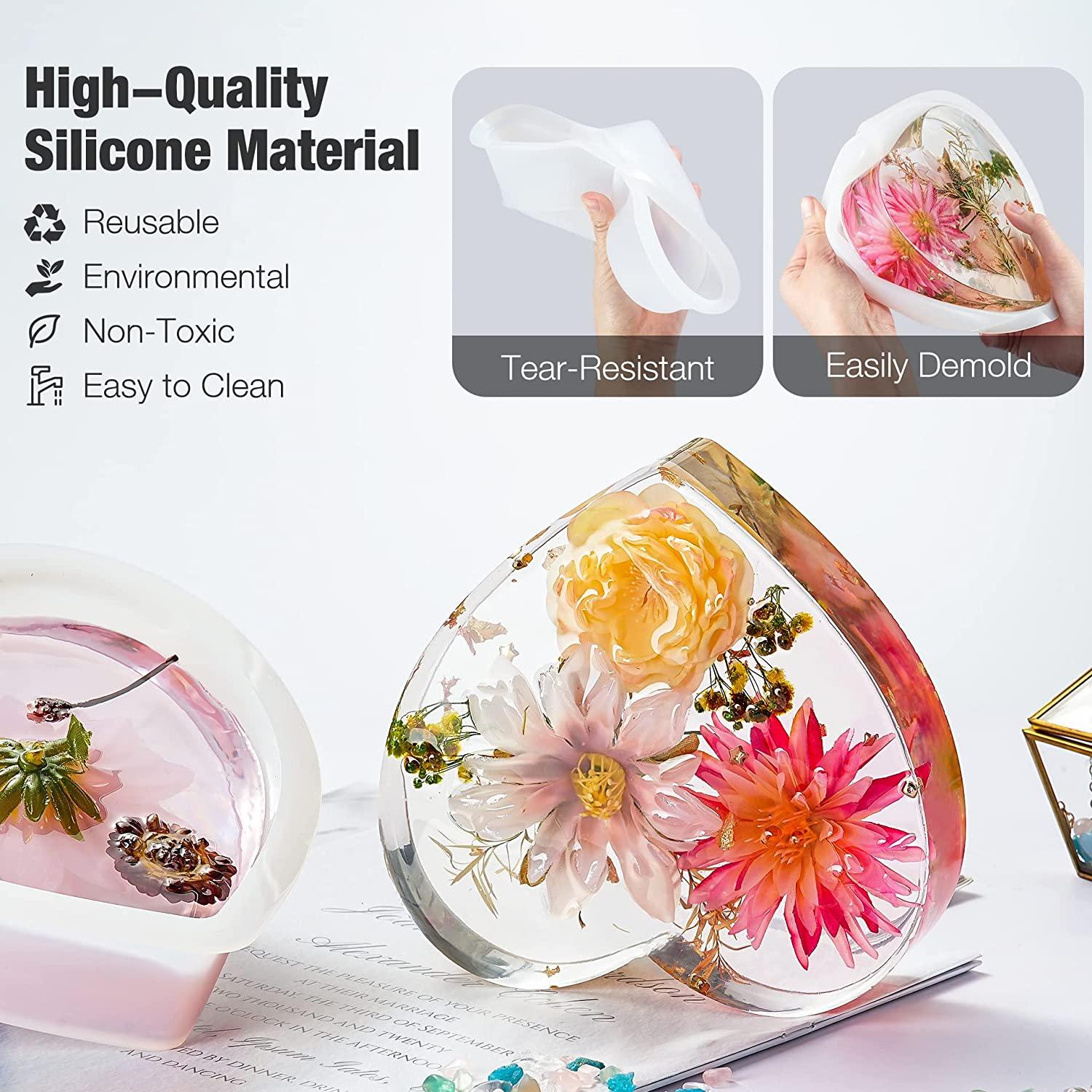 China Silicone for Resin, Heart Resin Mold, Epoxy Resin for Flowers Preservation, Resin Art Casting, White