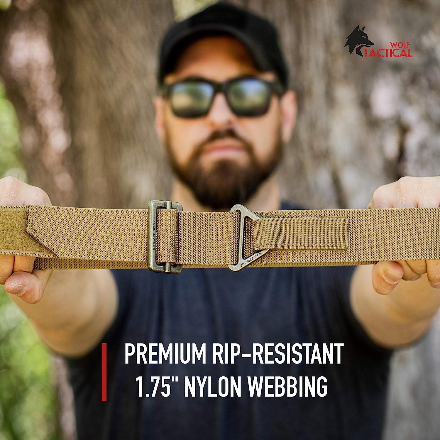 WOLF TACTICAL Everyday Riggers Belt - Tactical 1.75 Nylon Web Belt