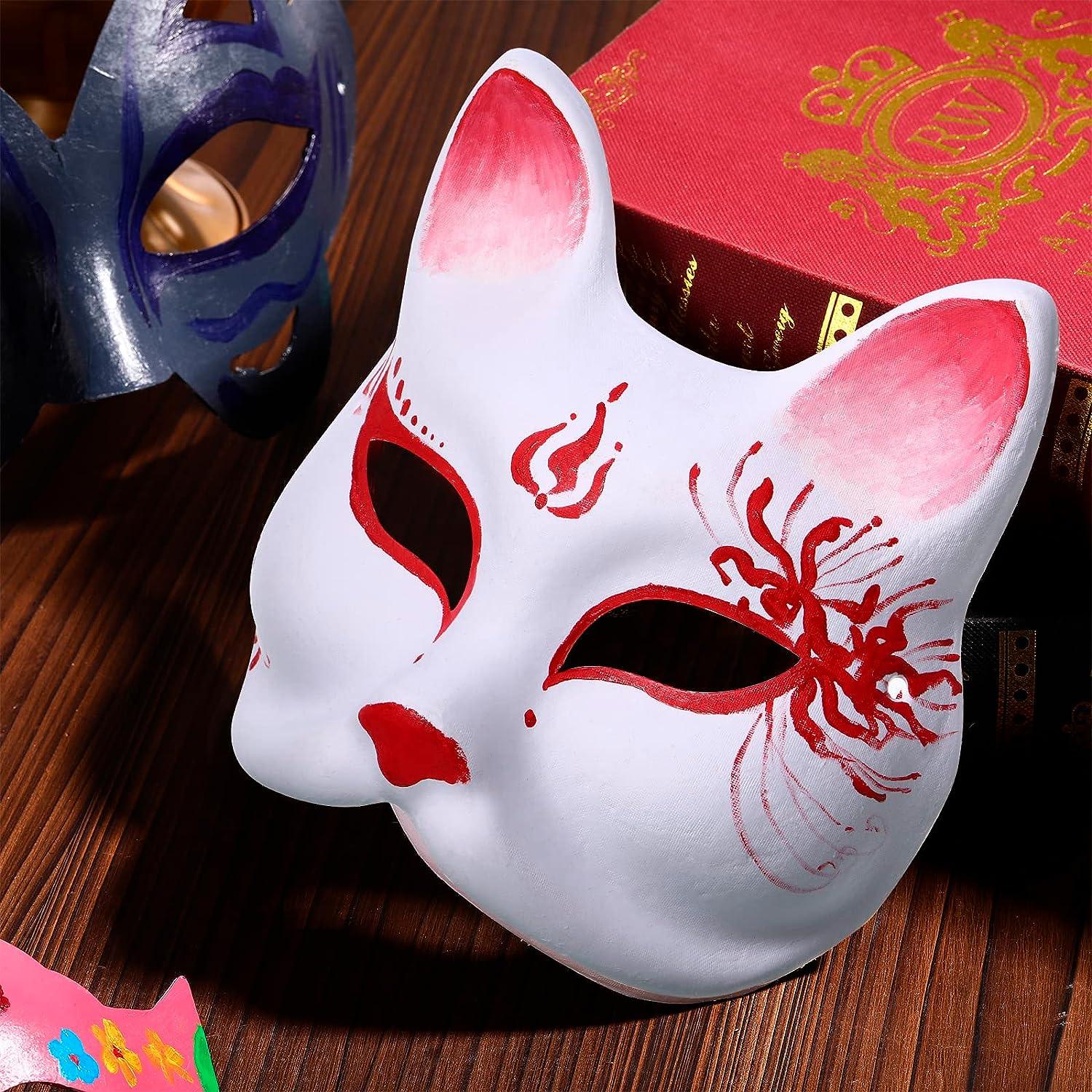 10 Pcs White Masks Paper Masks Blank Cat Mask For Decorating Diy Painting  Masquerade Cosplay Party