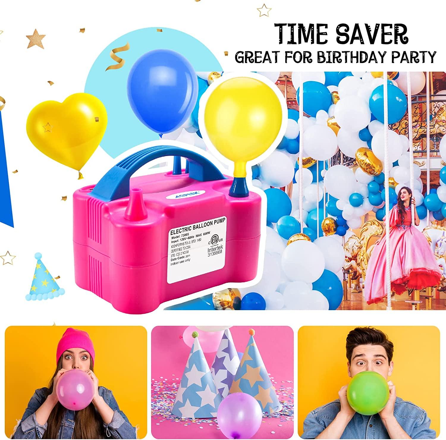 Electric Air Balloon Pump, Portable Dual Nozzle Electric Balloon Blower Air Pump Balloons Inflator for Decoration, Party, Sport,Gifts