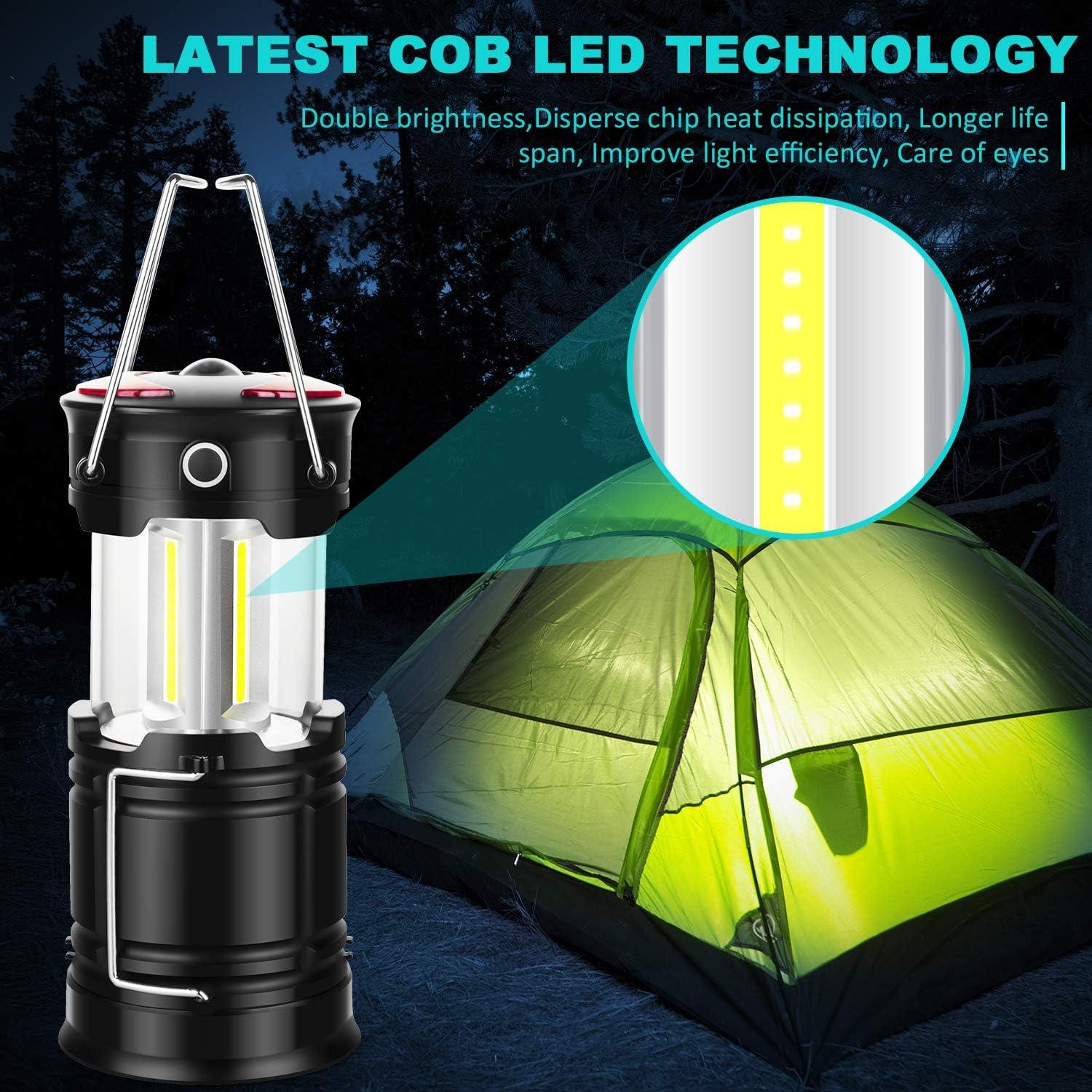 LED Camping Lights, Bright Camping Lantern Battery Powered, Collapsible  Portable Tent Lights For Camping, AA Battery Operated Powered Emergency  Light