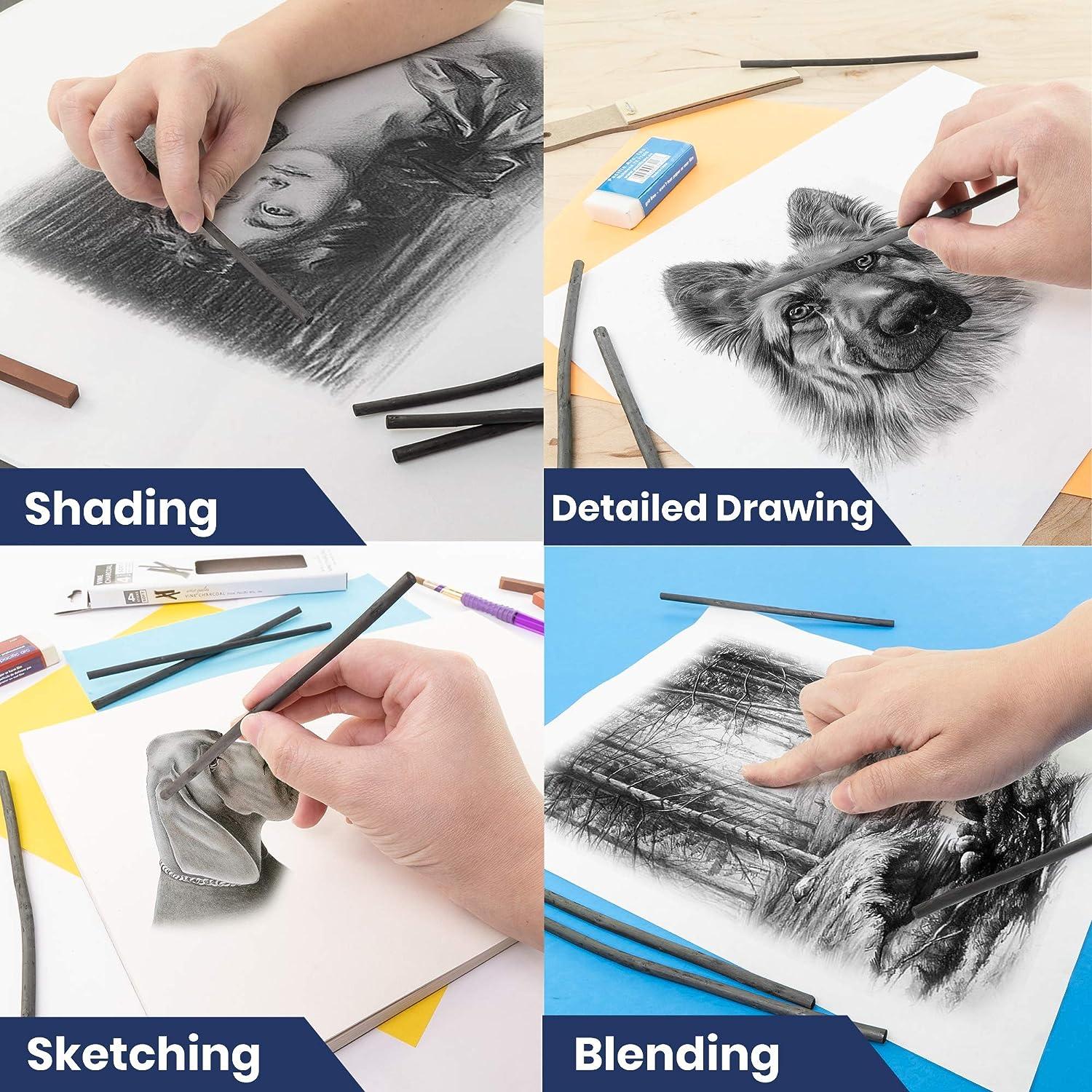 Charcoal Drawing and Sticks Stock Photo - Image of craft, pile: 55272438