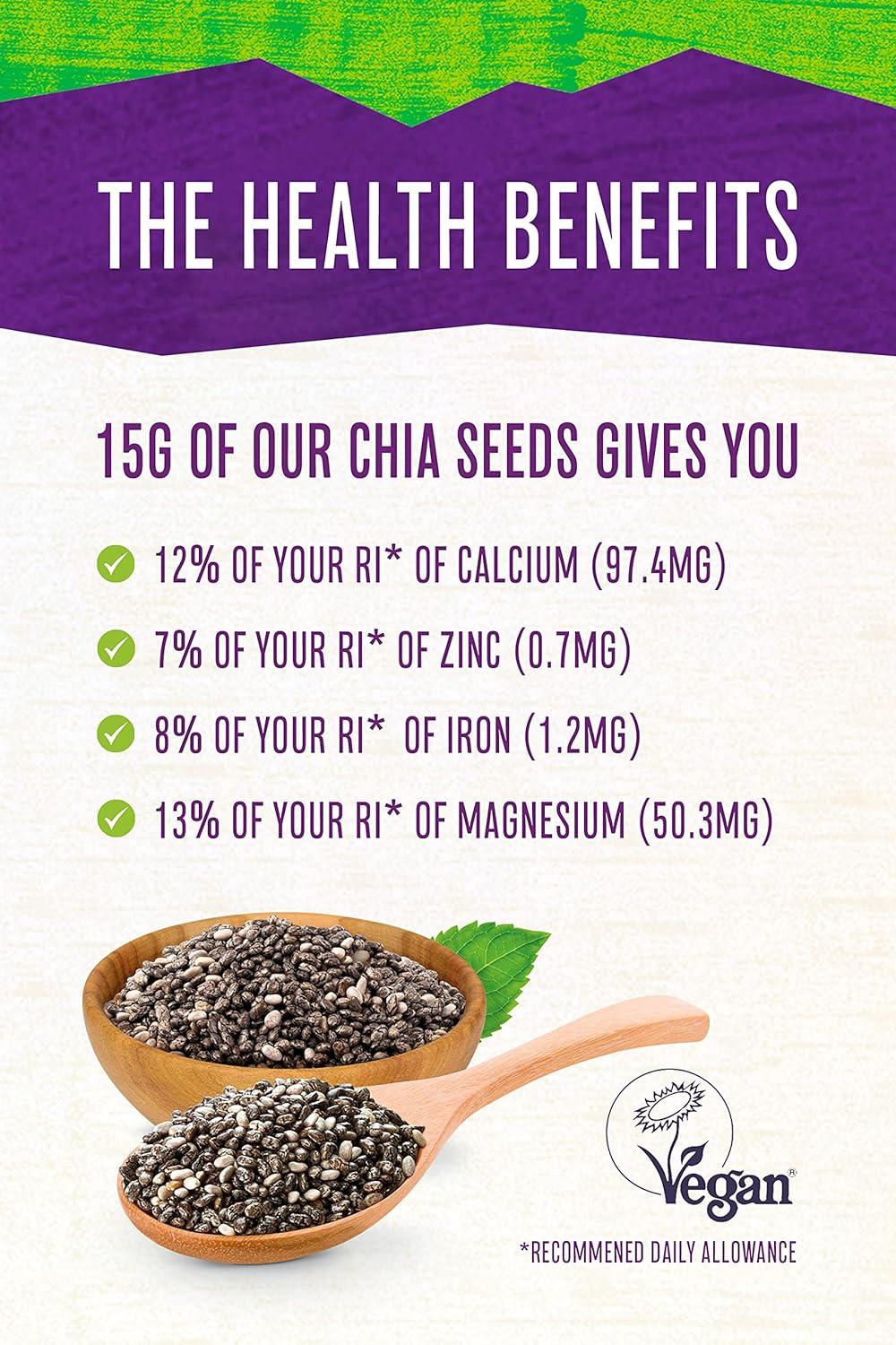 CHIA SEEDS 1kg NATURE'S HEART Superfoods