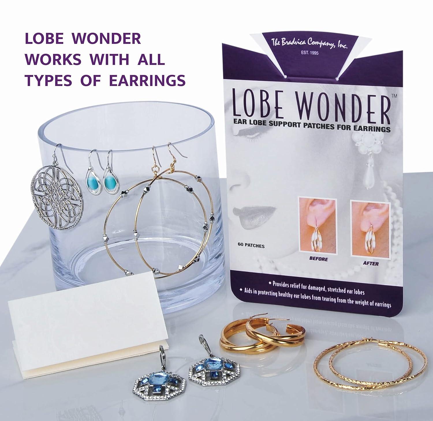 Lobe Wonder Earring Support Patches 60-Count (Pack of 4)