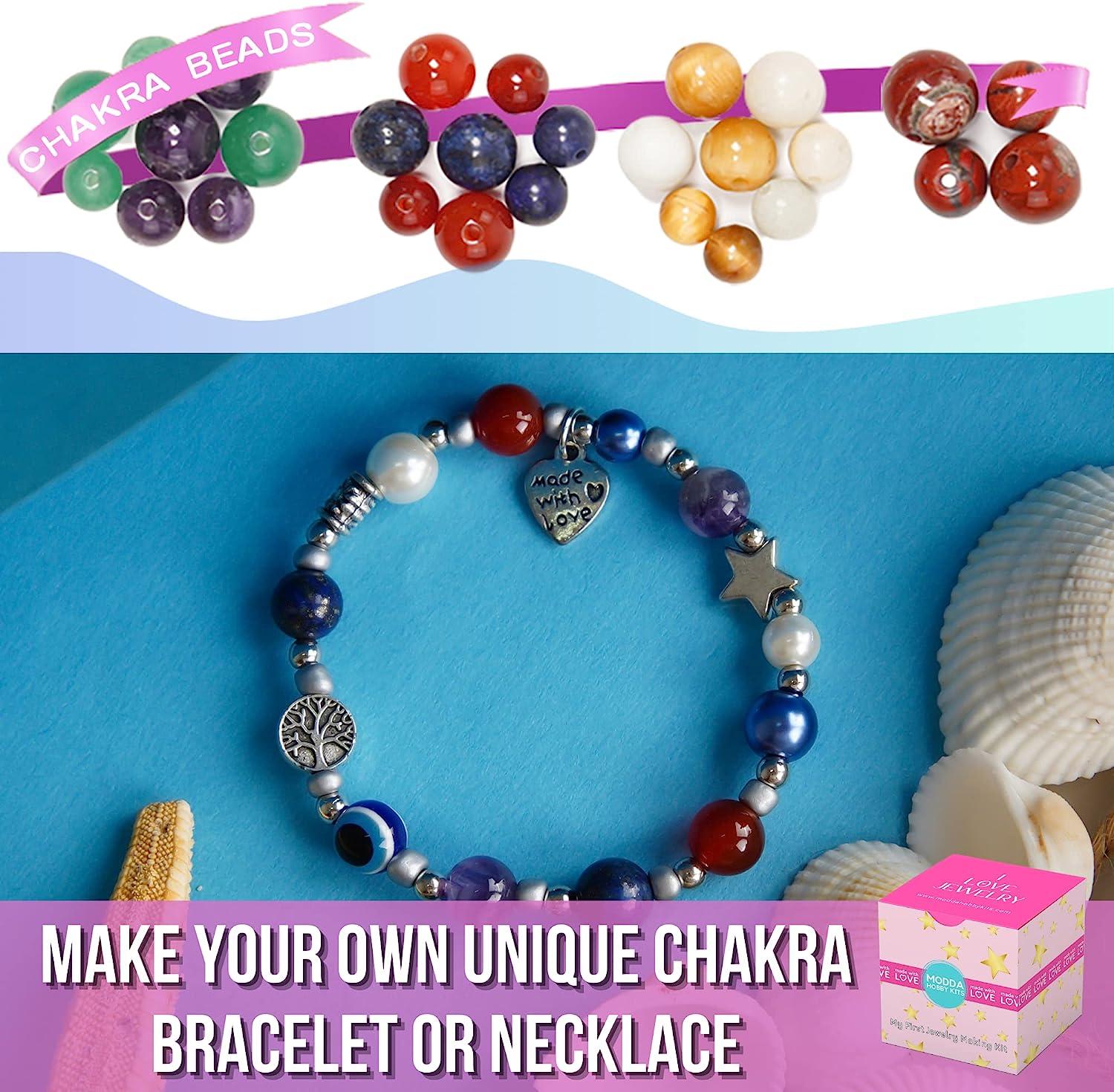 MODDA Natural Stone Jewelry Making Kit with Video Course, Includes