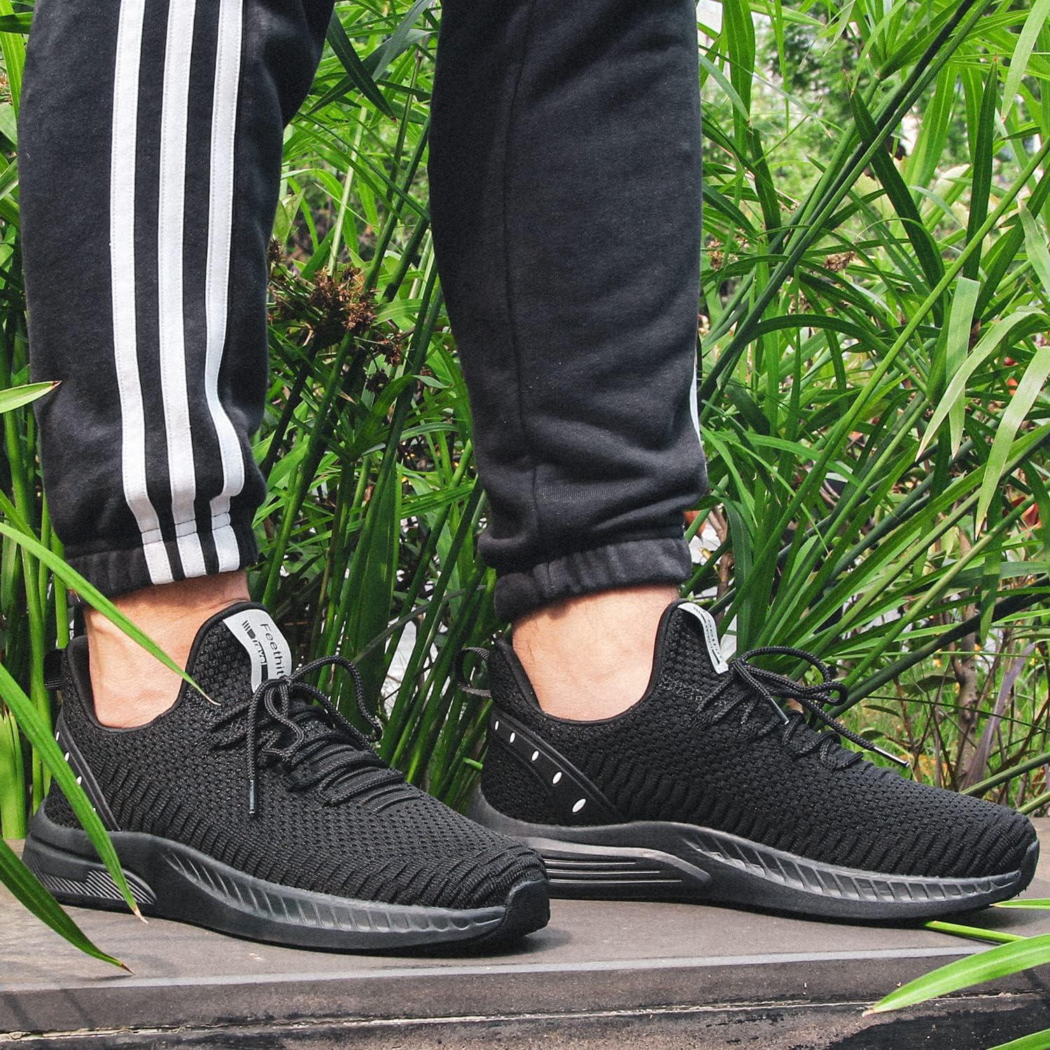 Fashion Men's Slip-on Sneakers - Black