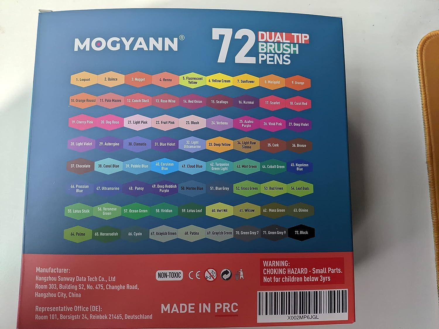 Mogyann 72 Colors Markers for Adult Coloring Books Dual Tip Pens with  Calligraphy Markers and Fine Tip Markers