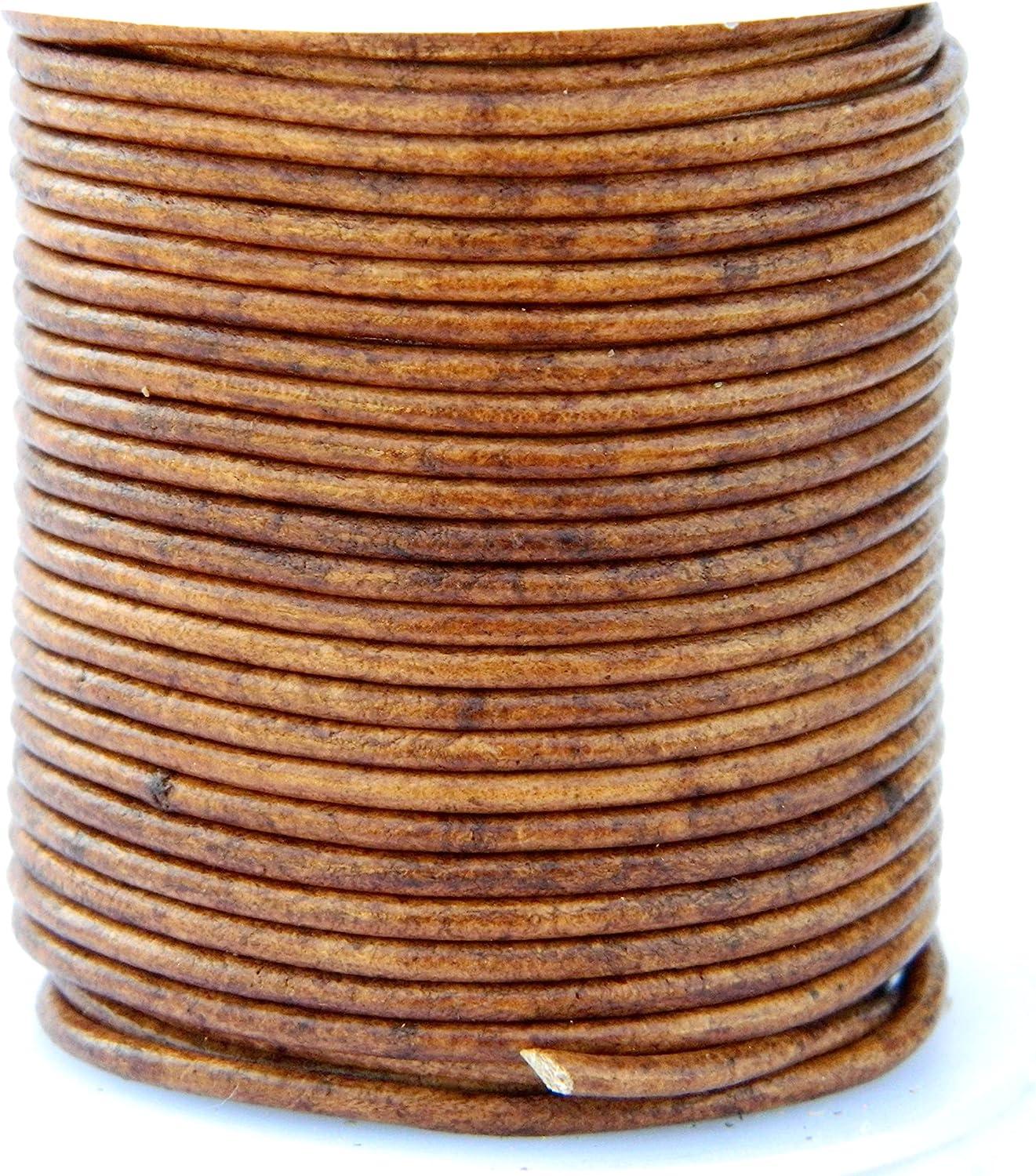 Round Leather Lace - 25 Yard Spool