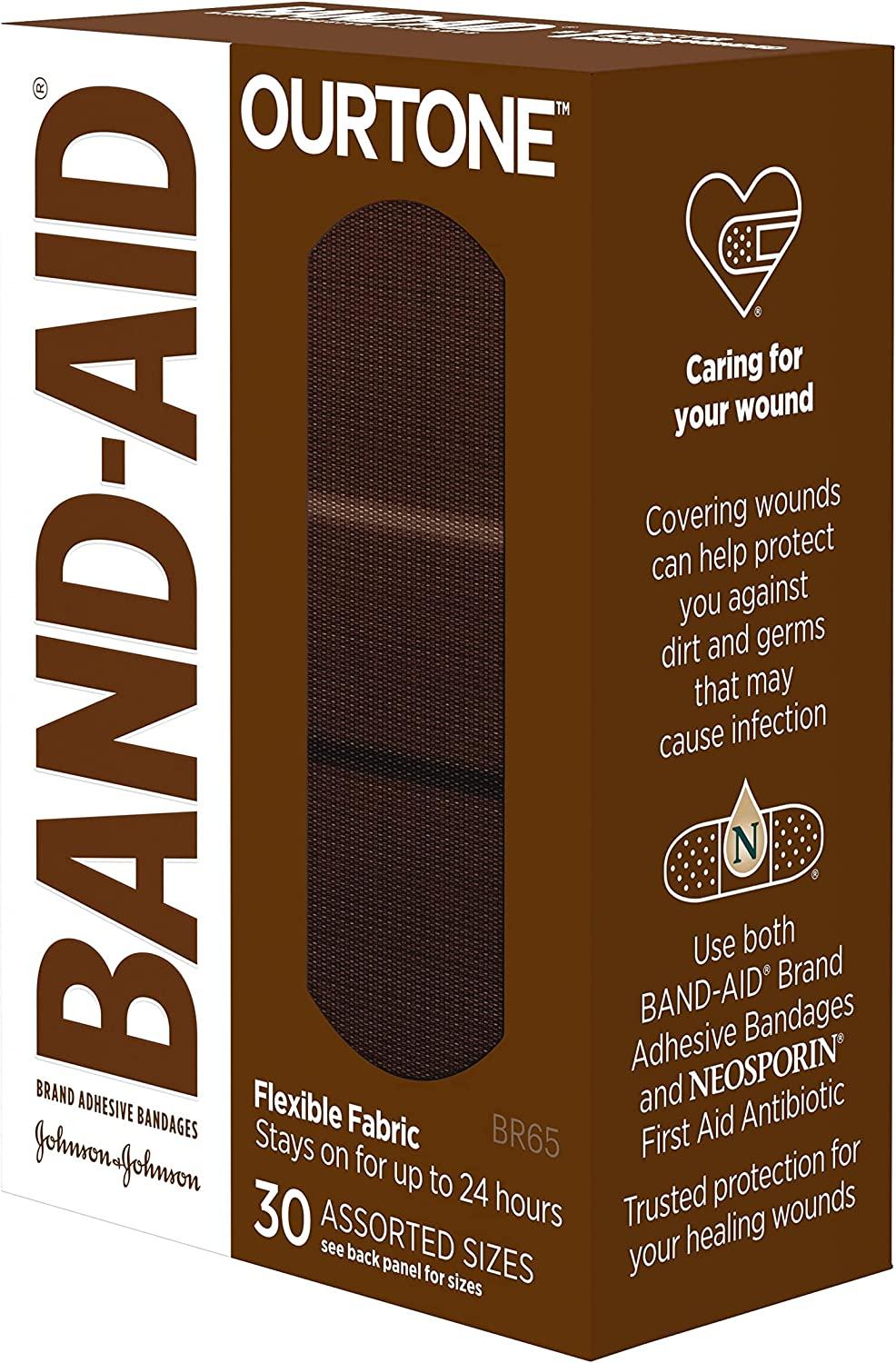 Band-Aid Brand Adhesive Bandages, Flexible Fabric, Assorted Sizes