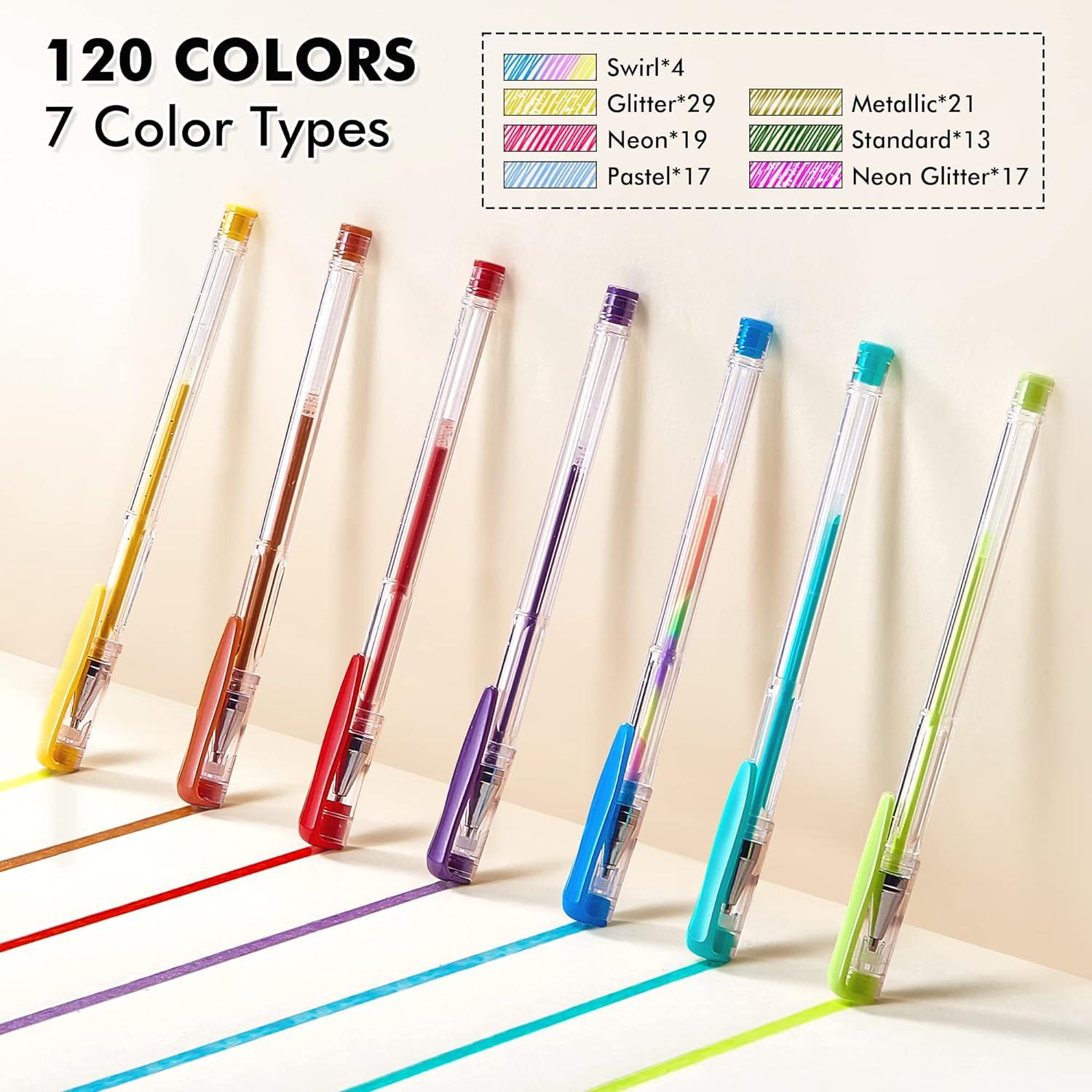 Shuttle Art 360 Pack Gel Pens Set, 180 Colors Gel Pen Set Plus 180 Color  Refills Perfect for Adult Coloring Books Doodling Drawing Art Markers