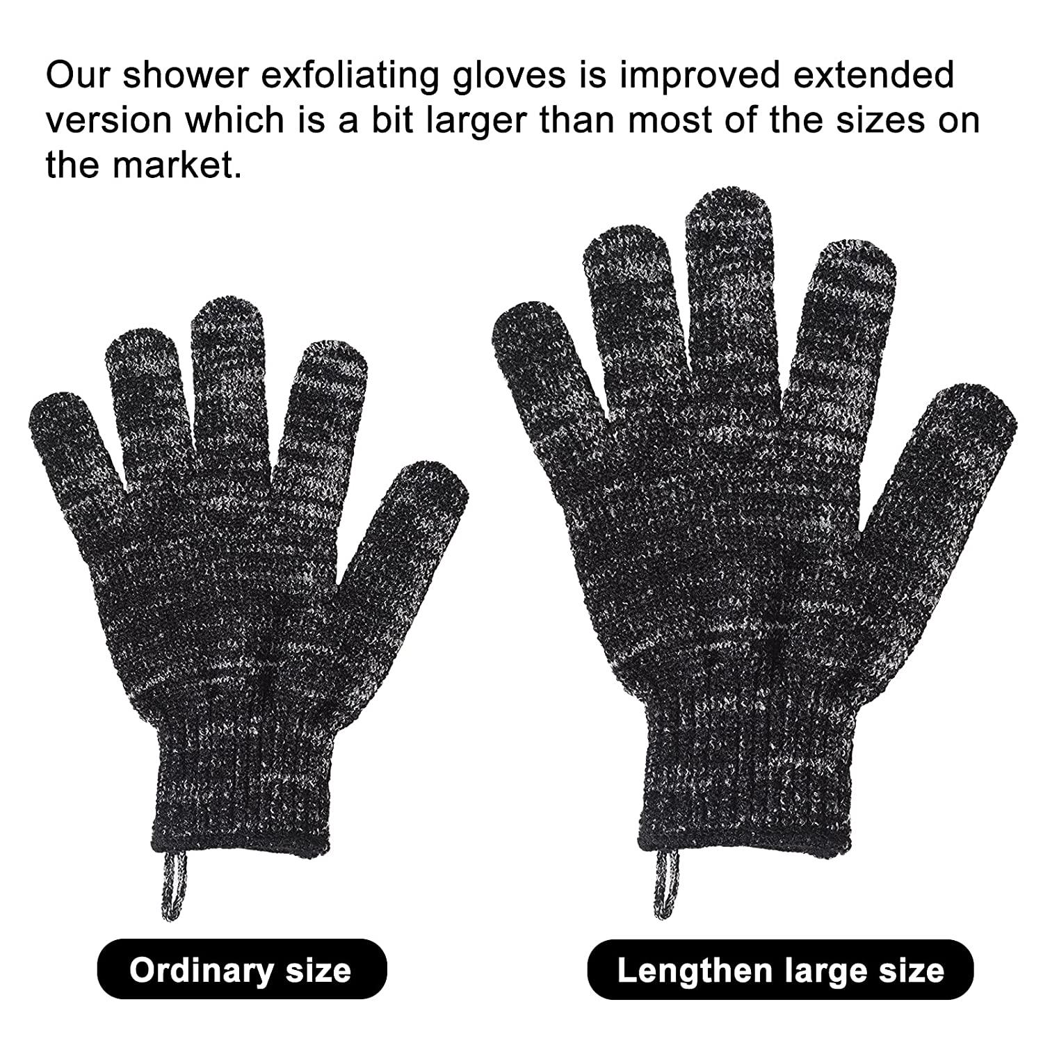 Bamboo Charcoal Exfoliating Gloves