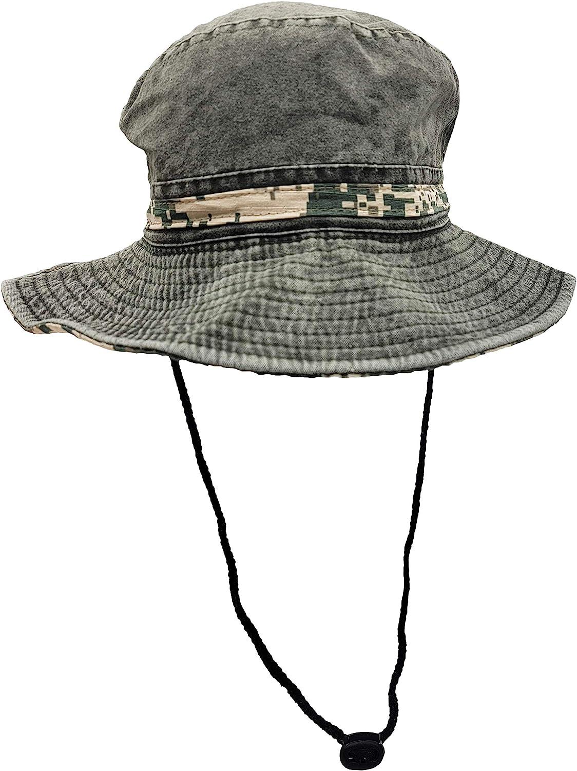Camouflaged Men's Bucket Hats - Blend Into Nature with Style and Functionality