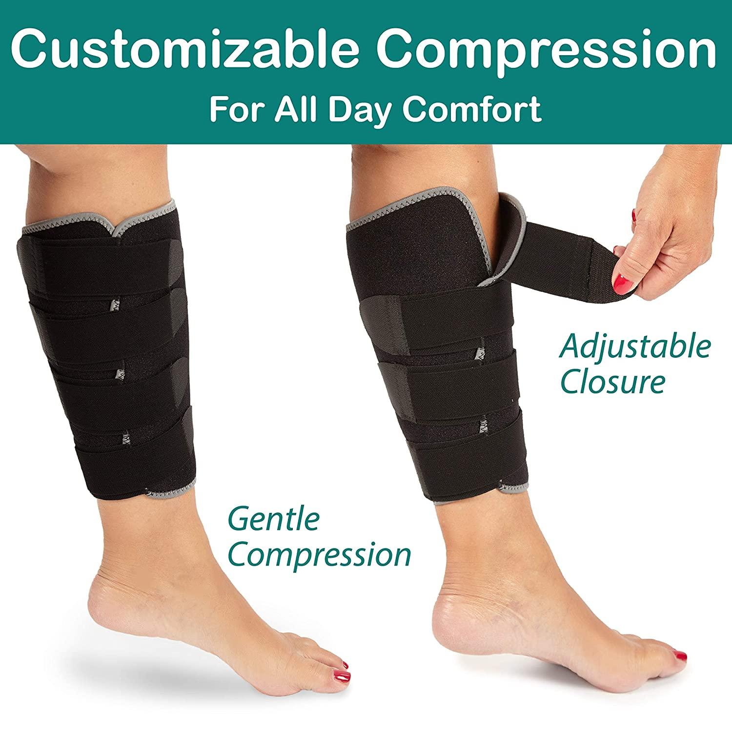 Pisces Healthcare Solutions. Calf Brace Shin 2 Pack Splint Compression Wrap  Sleeve