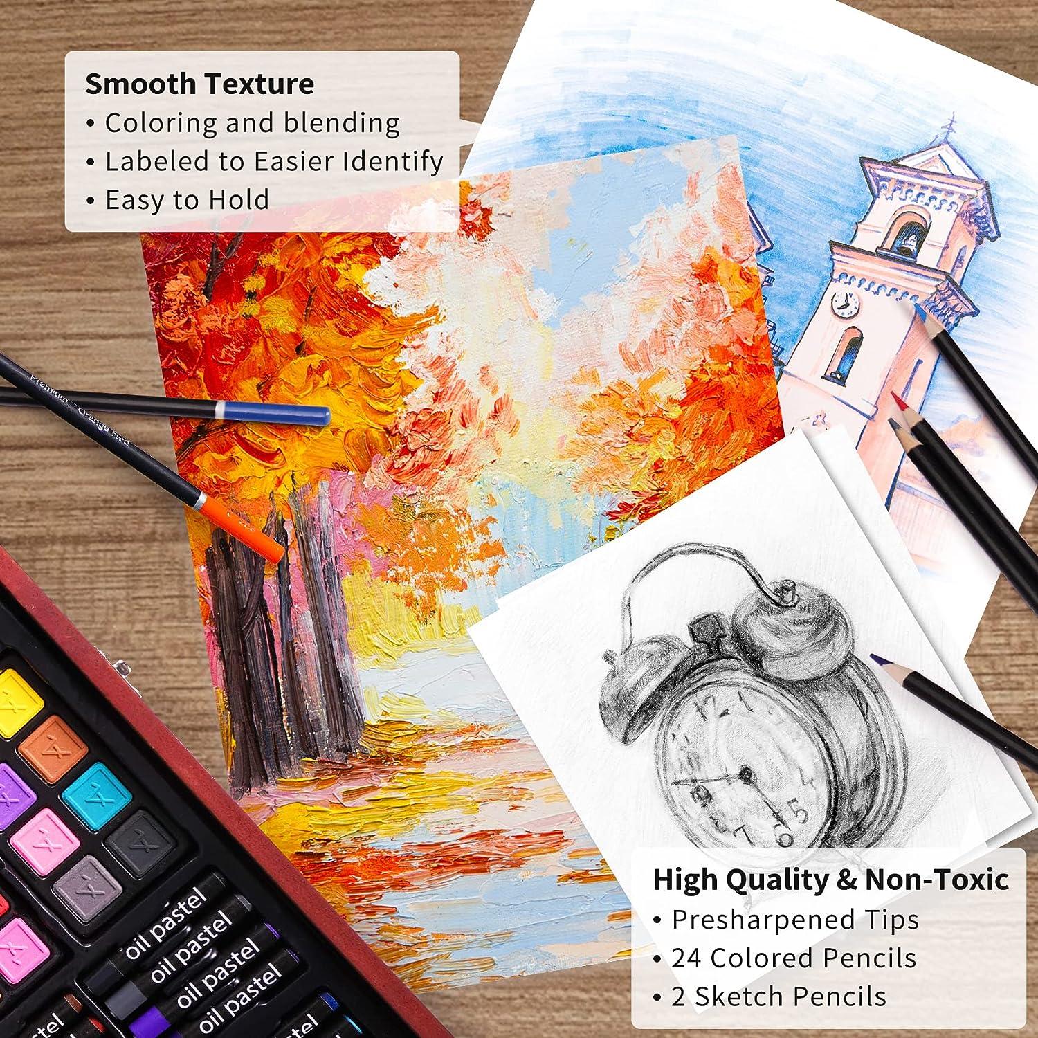 145-Piece Art Drawing Set Artist Sketch Kit Paint Pencil Pastel