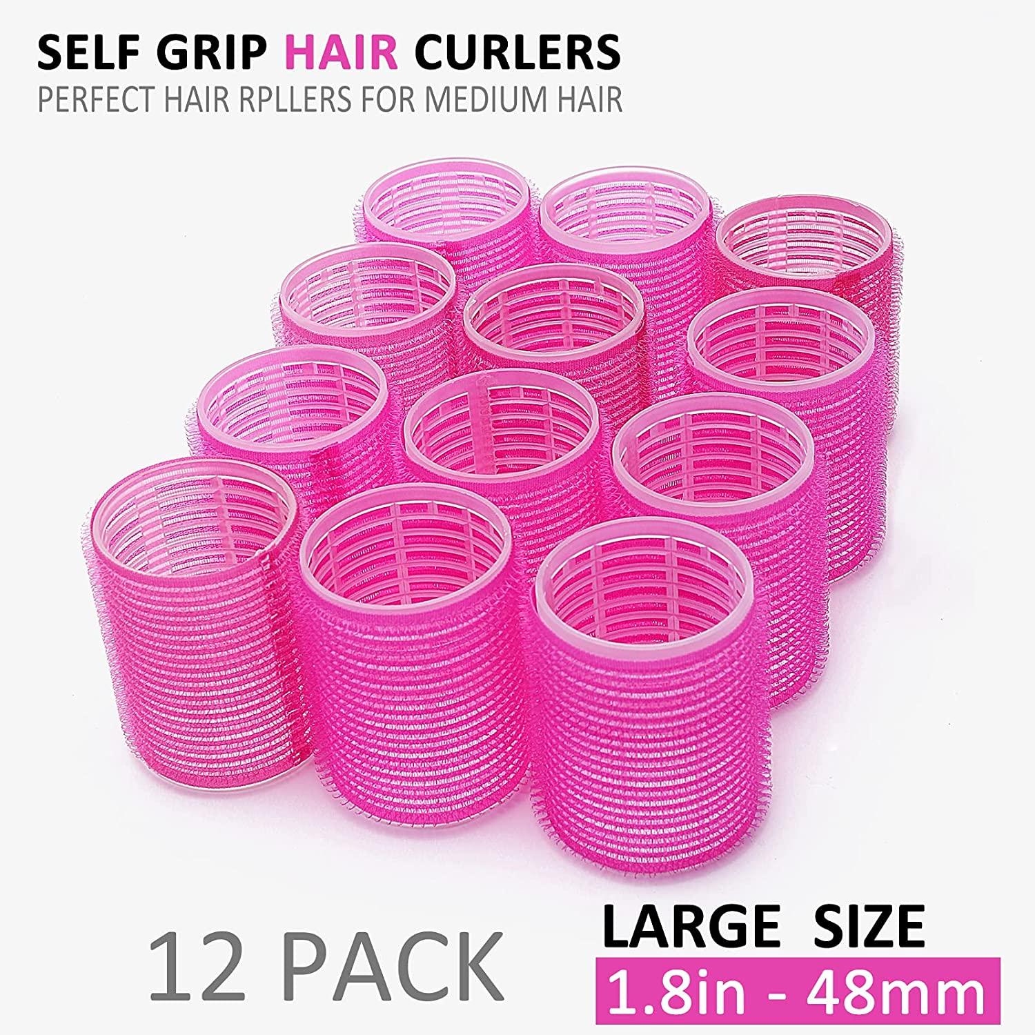 Jumbo Size Hair Roller Sets Self Grip Salon Hair Dressing Curlers Hair Curlers 2 Size 24