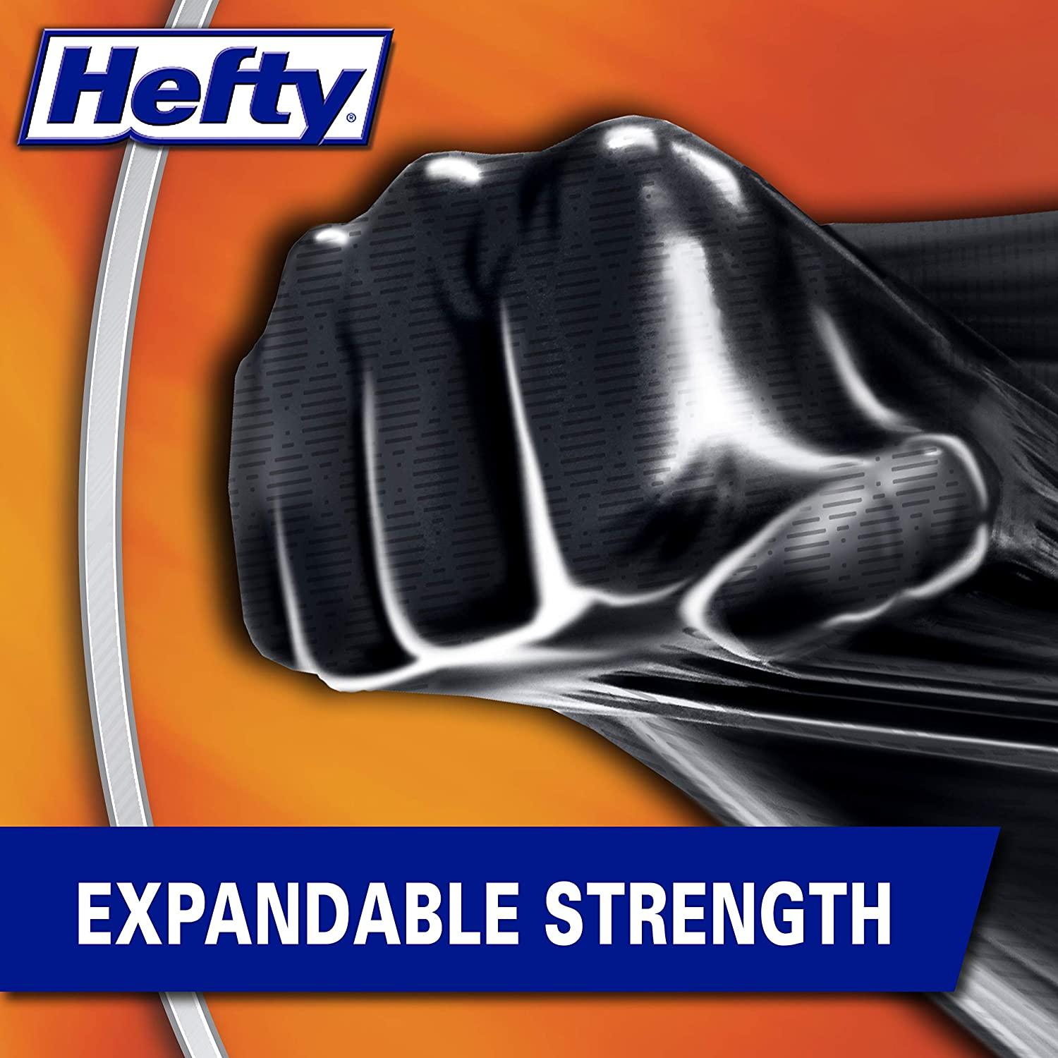 Hefty Ultra Strong Multipurpose Large Trash Bags, Black, White Pine Breeze Scent, 30 Gallon, 25 Count (Pack of 3)