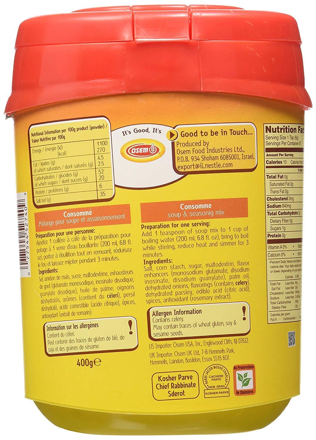 Osem Consomme Soup And Seasoning Mix 14 1oz