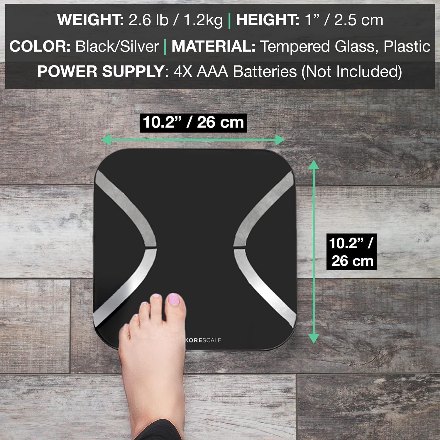 Better Homes & Gardens Body Composition Scale/Black/Glass 