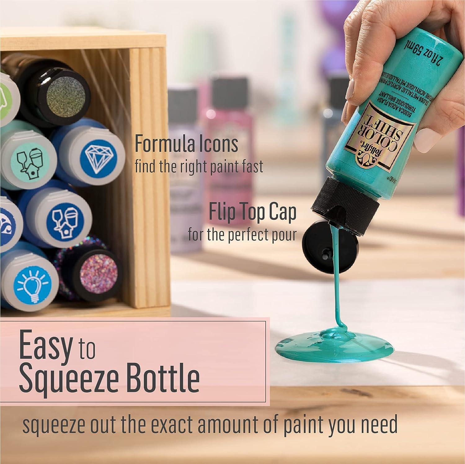 Multi-Surface Glitter Acrylic Paint in Turquoise by FolkArt