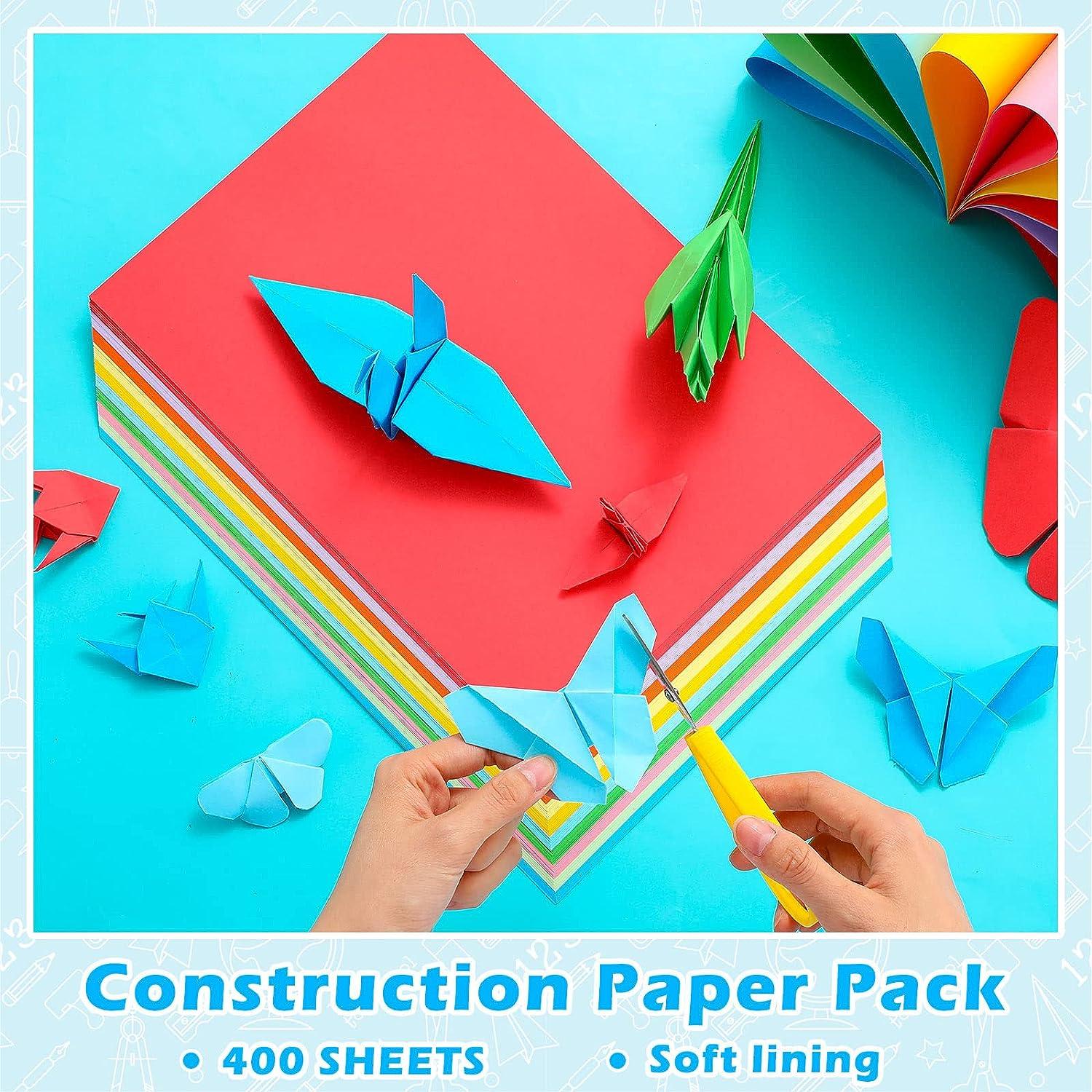 400 Sheets Heavy Duty Construction Paper for Kids, Paper Colored Art Paper  Cardstock DIY Craft Paper for Kids Copy Paper for Classrooms School