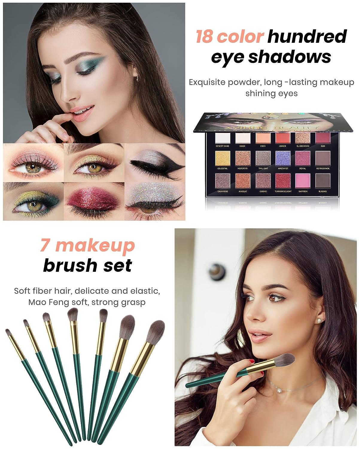 Luckxing Makeup Gift Sets - Eyeshadow Palette Heart Shape Box,28 Color –  TweezerCo
