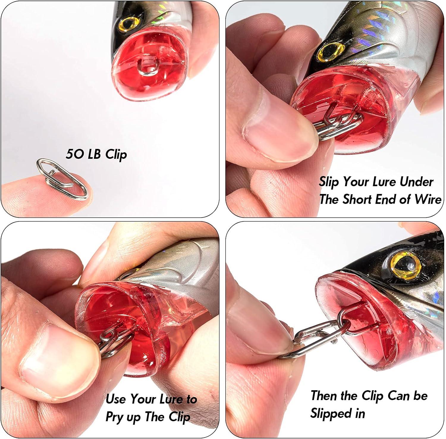 Dr.Fish Fishing Power Clips Stainless Steel Speed Clip Quick Change Fast  Link Fishing Snap Connector Freshwater Saltwater Quick Snap Crankbait Tackle  25LB Micro Clips 20 Pack