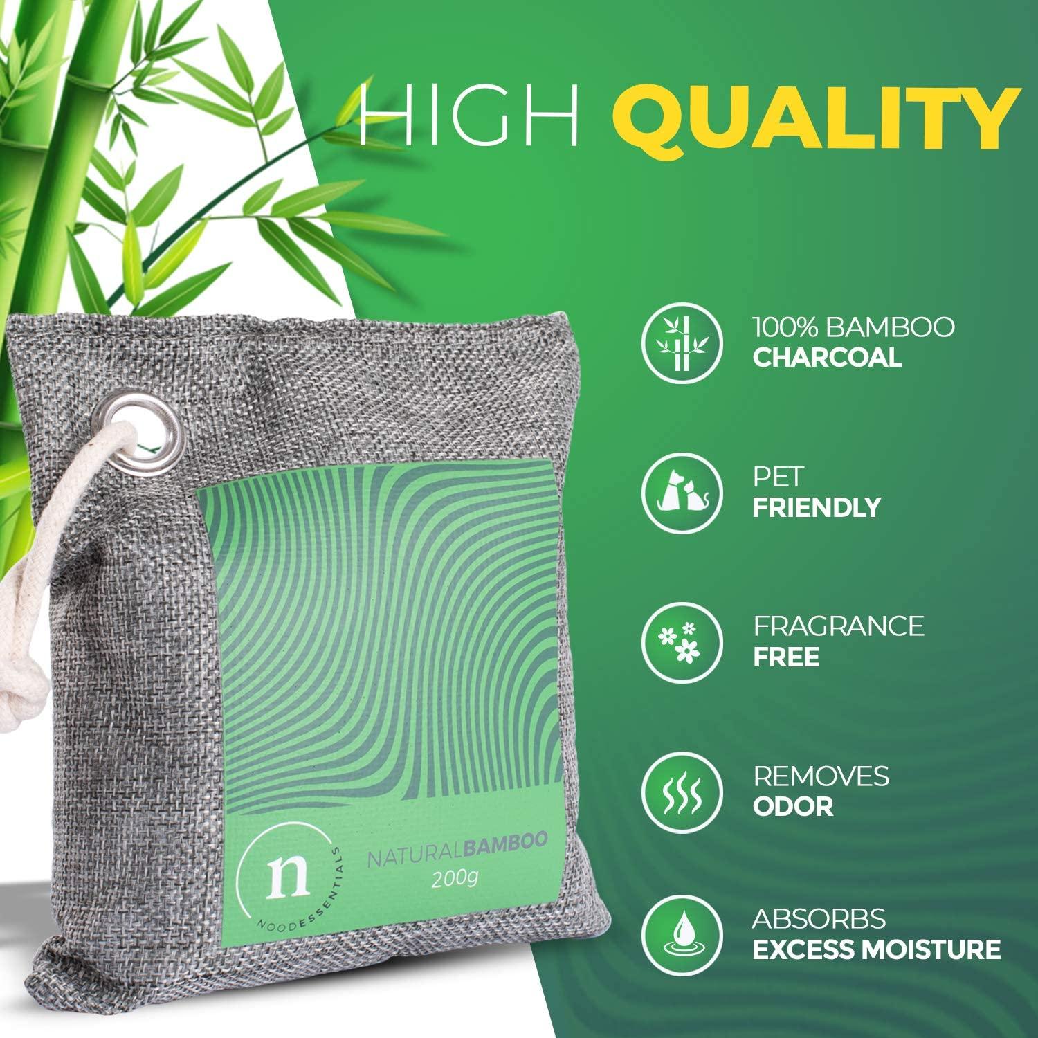 Bamboo Charcoal Bags - Odor Absorber Made of 100% Bamboo and Linen