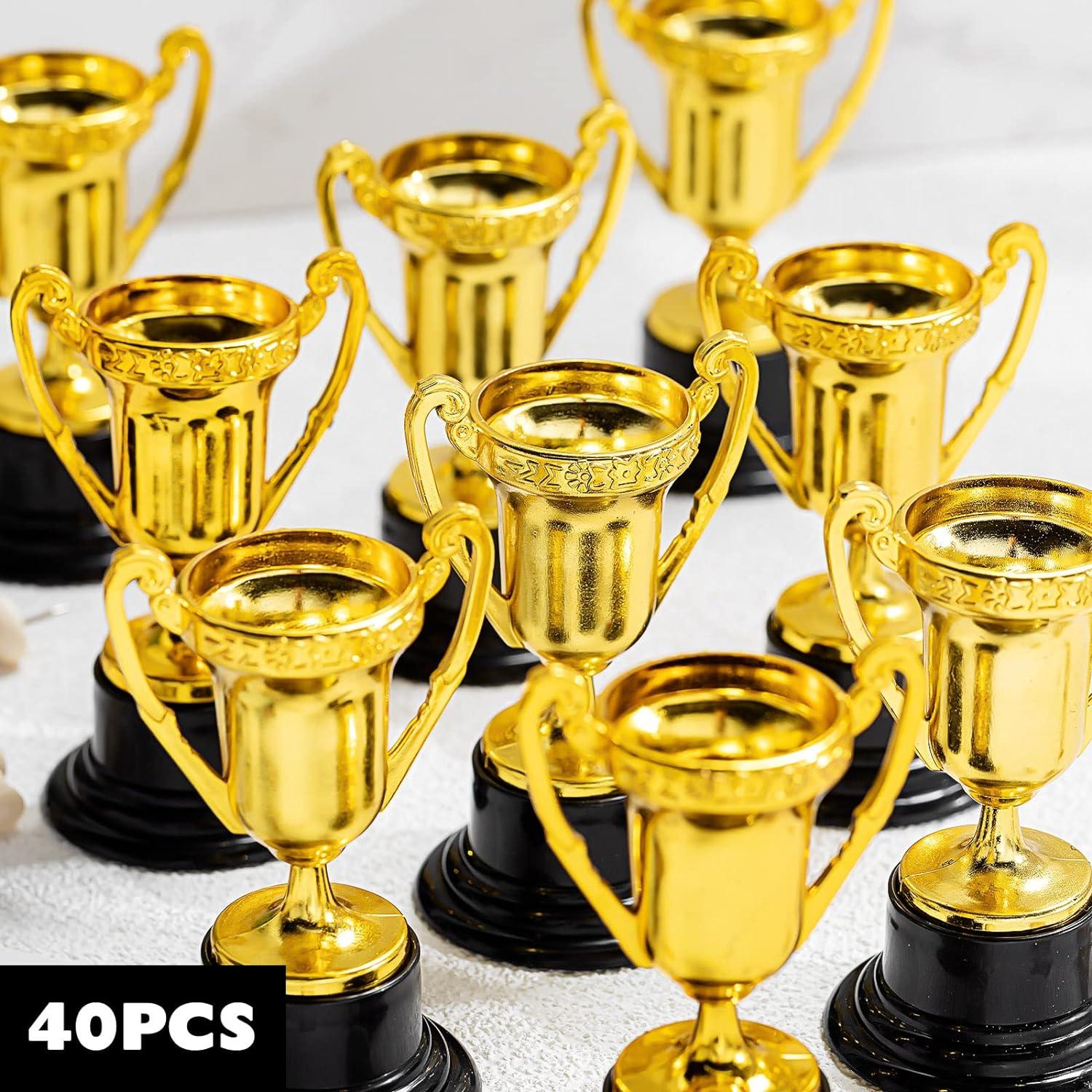 Neliblu Gold Award Trophy Cups 5 - 12 Pack for Kids & Adults, 0.39