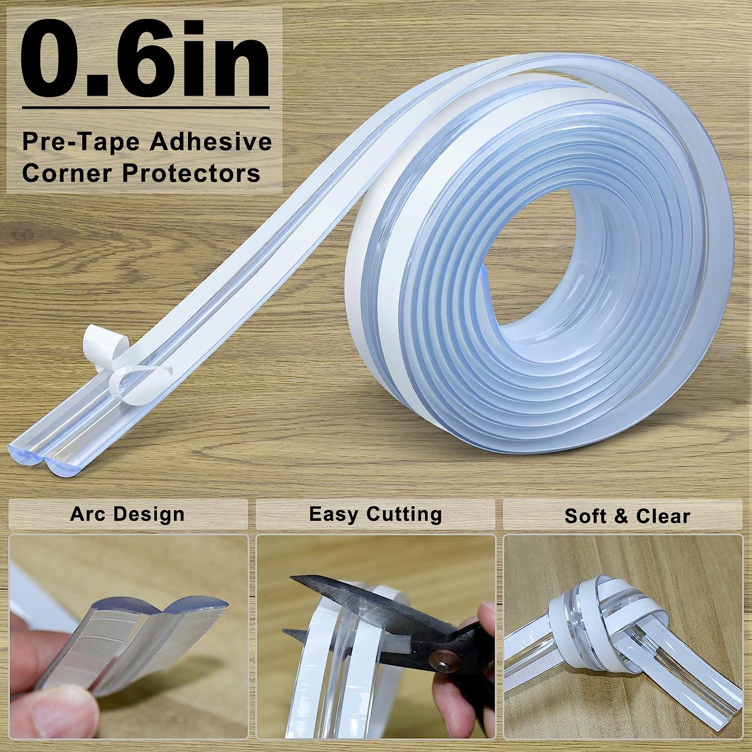 Edge Protector 100% Silicone, Baby Proofing Corners Clear Guards, Pre-Tape  Adhe