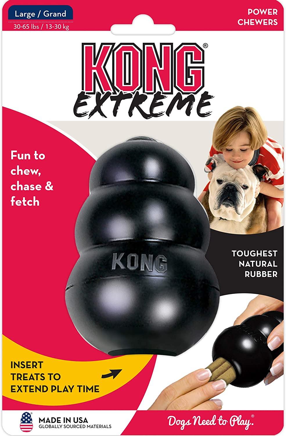 KONG - Classic Dog Toy, Durable Natural Rubber- Fun to Chew, Chase and  Fetch - for Large Dogs - All the Best Dog Stuff