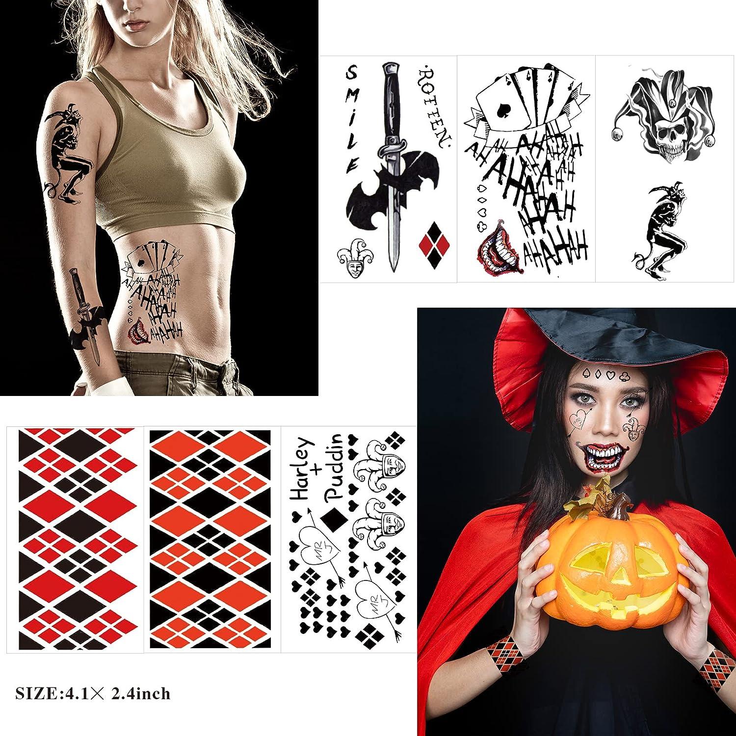 UK Harley Quinn - Suicide Squad Temporary Tattoo DCU Margot Robbie Cosplay  | eBay