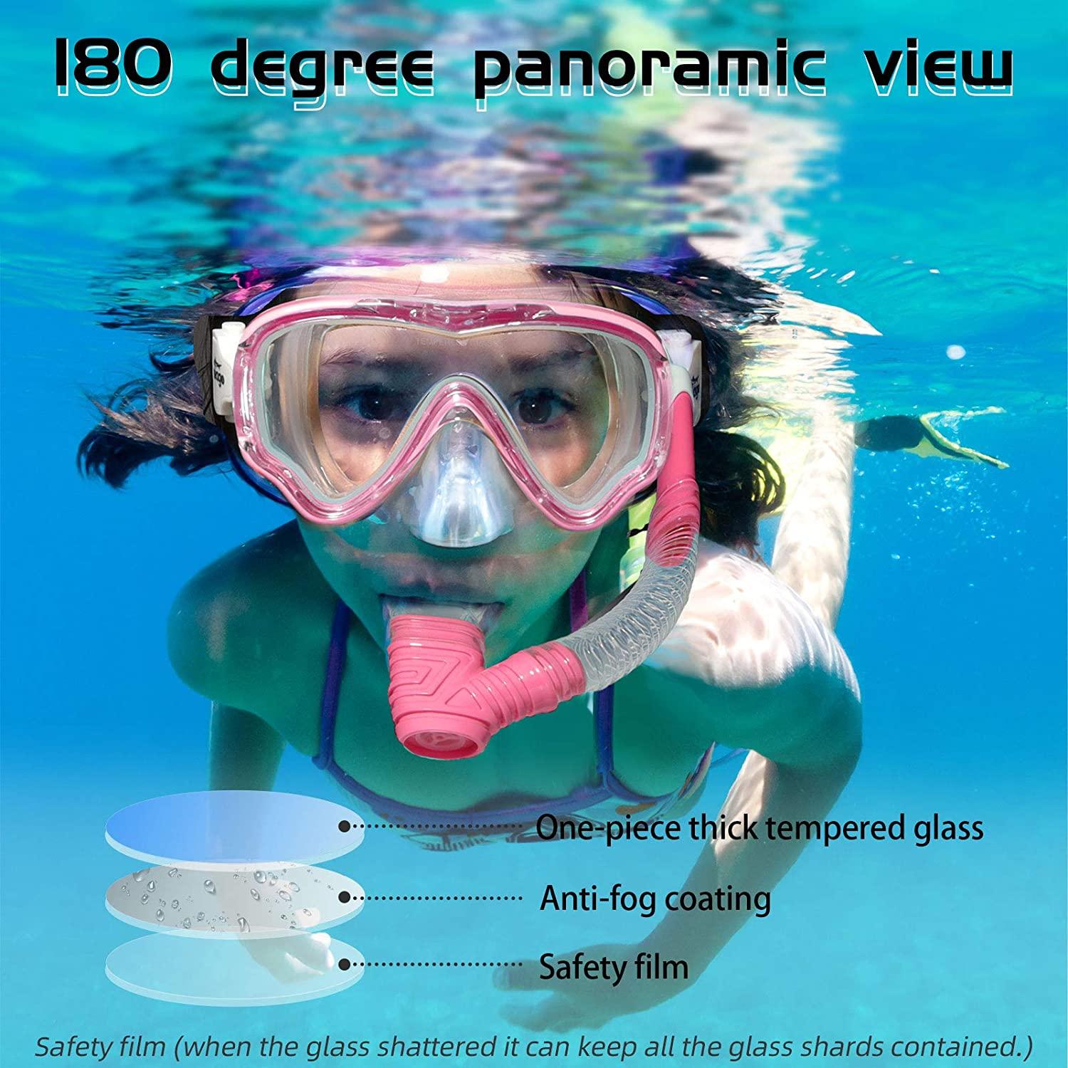 Seago Swim Snorkel for Lap Swimming, Dry Top Front Swimmer Snorkel