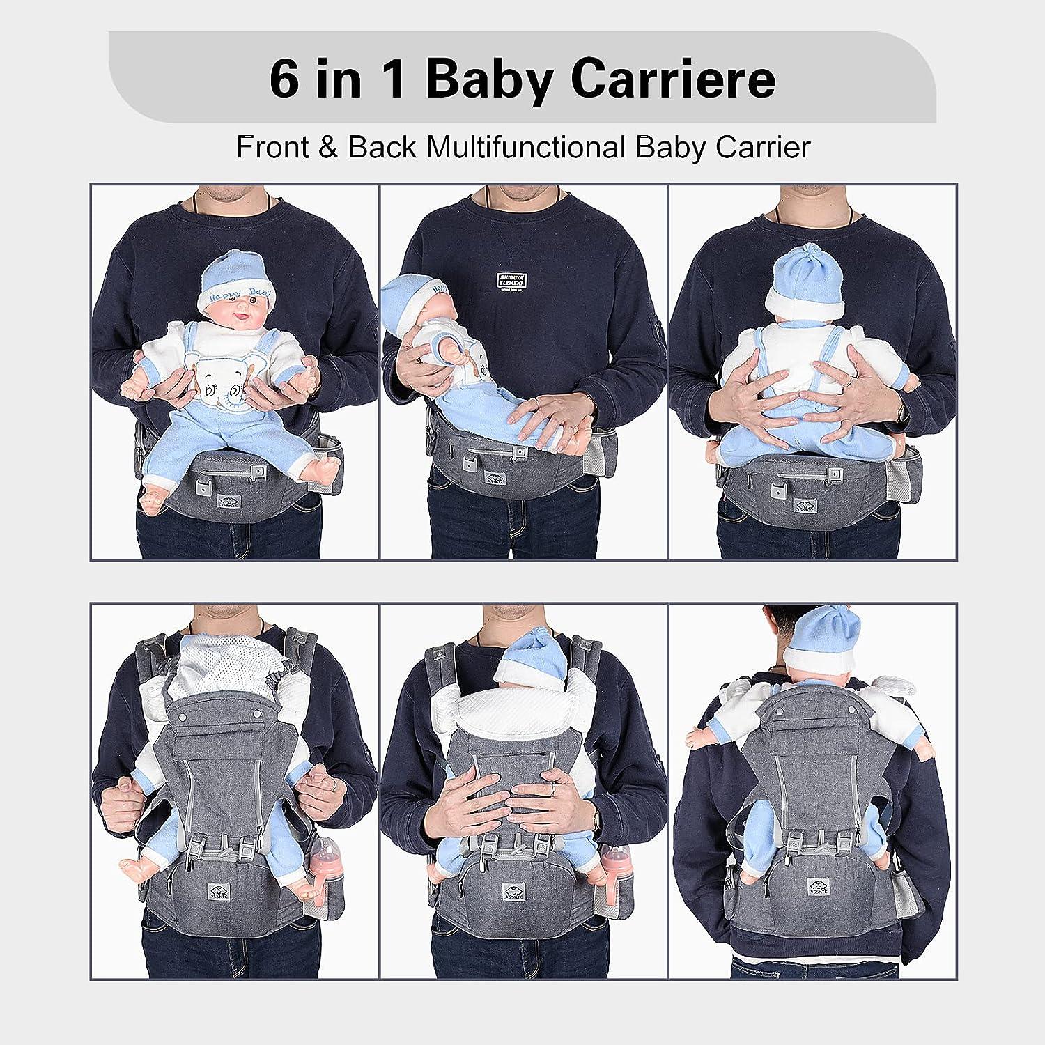 Grey - Men's Newborn Baby Carrier