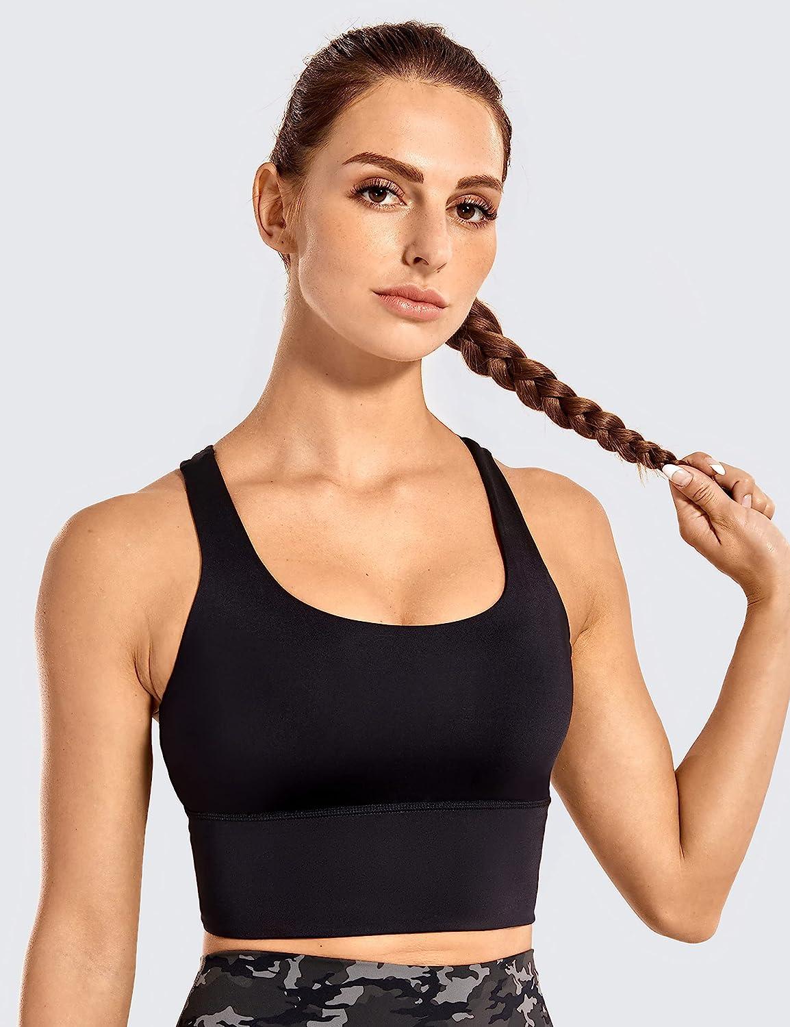 Sports Bras Women Yoga Bra, Longline Removable Bra Tank Top