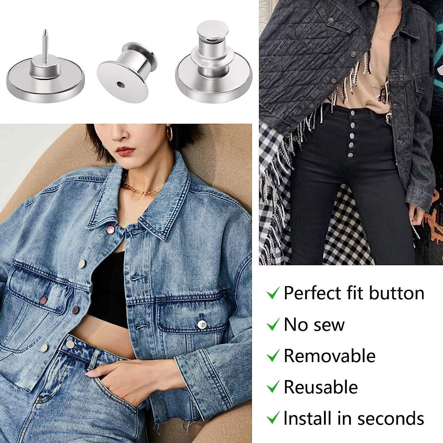 Jean Buttons Detachable Jeans Button Waist Button Clothing Accessories