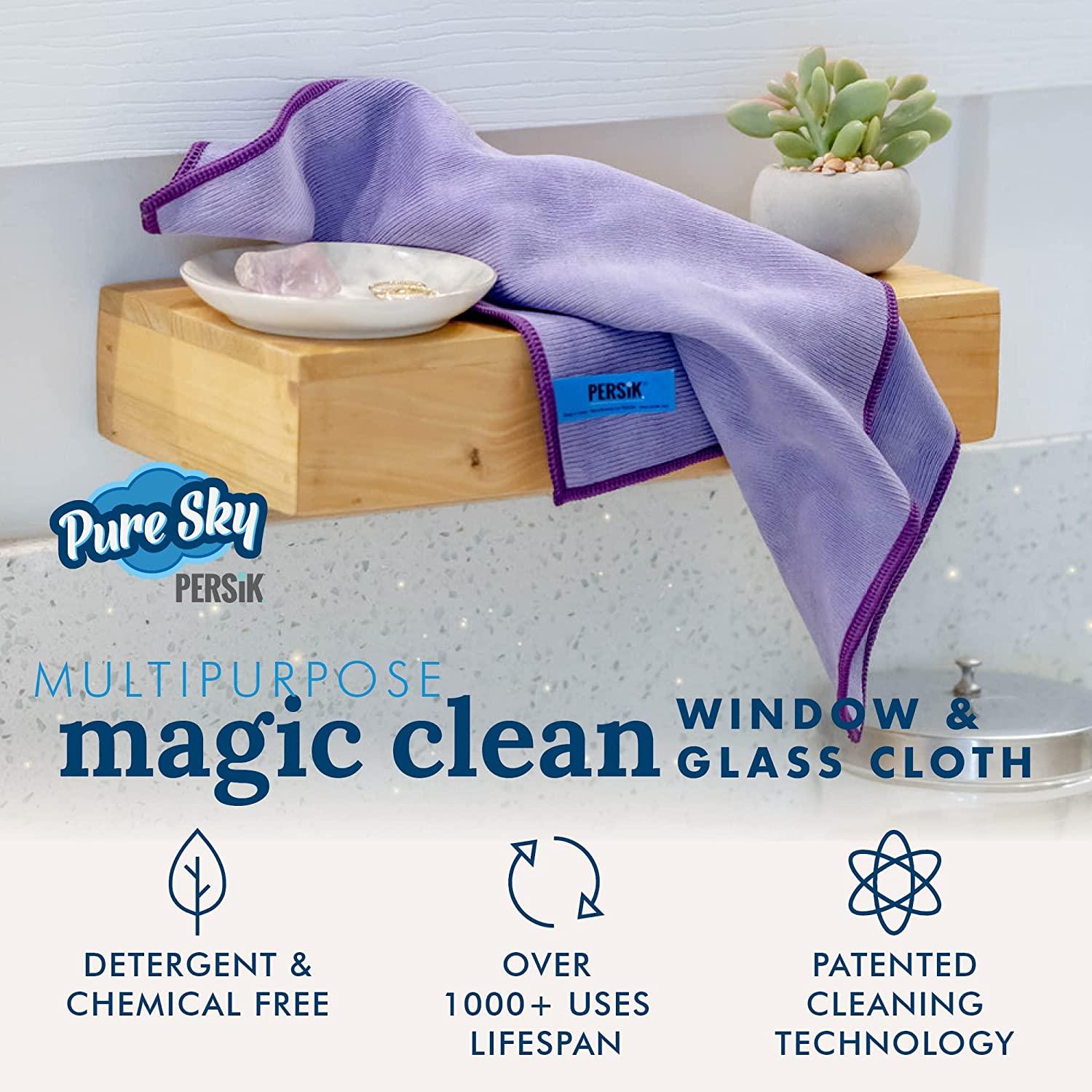 Pure-Sky Magic Deep Clean Cleaning Cloth – JUST ADD Water No Detergents  Needed - Multipurpose Ultra Microfiber Cloth - Stick-Attachable for Mop, or  as
