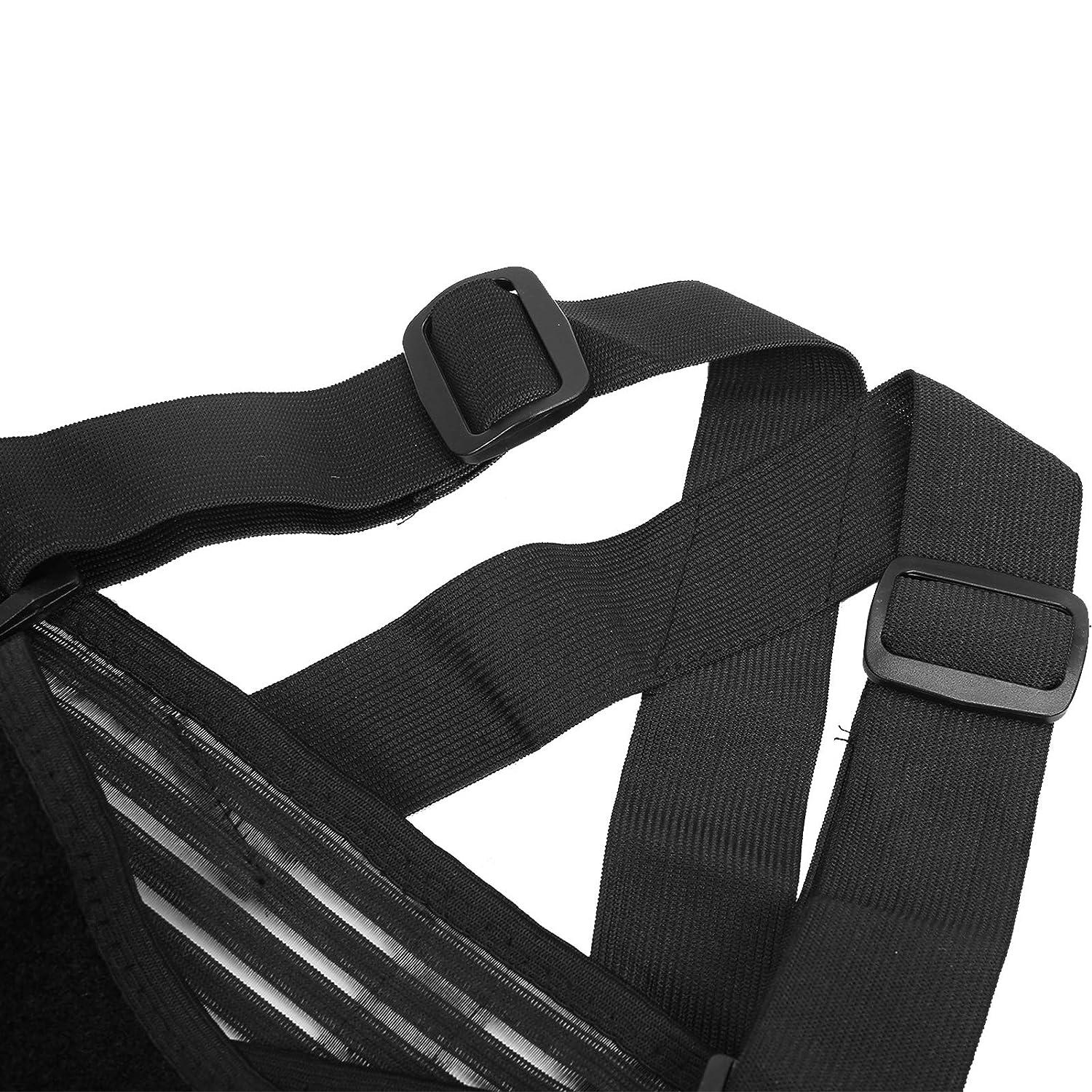 Domqga Rib Belt,Chest Support Brace Breathable Elastic Dual Support Broken  Rib Brace with Adjustable Shoulder Straps for Rib Fractures,Elastic Chest