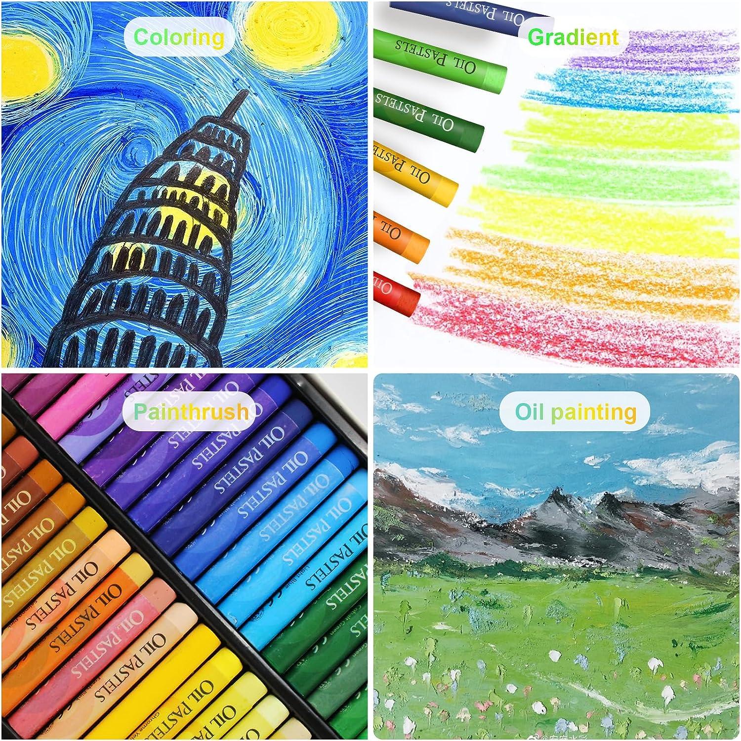 What is the difference between crayons and oil pastels?