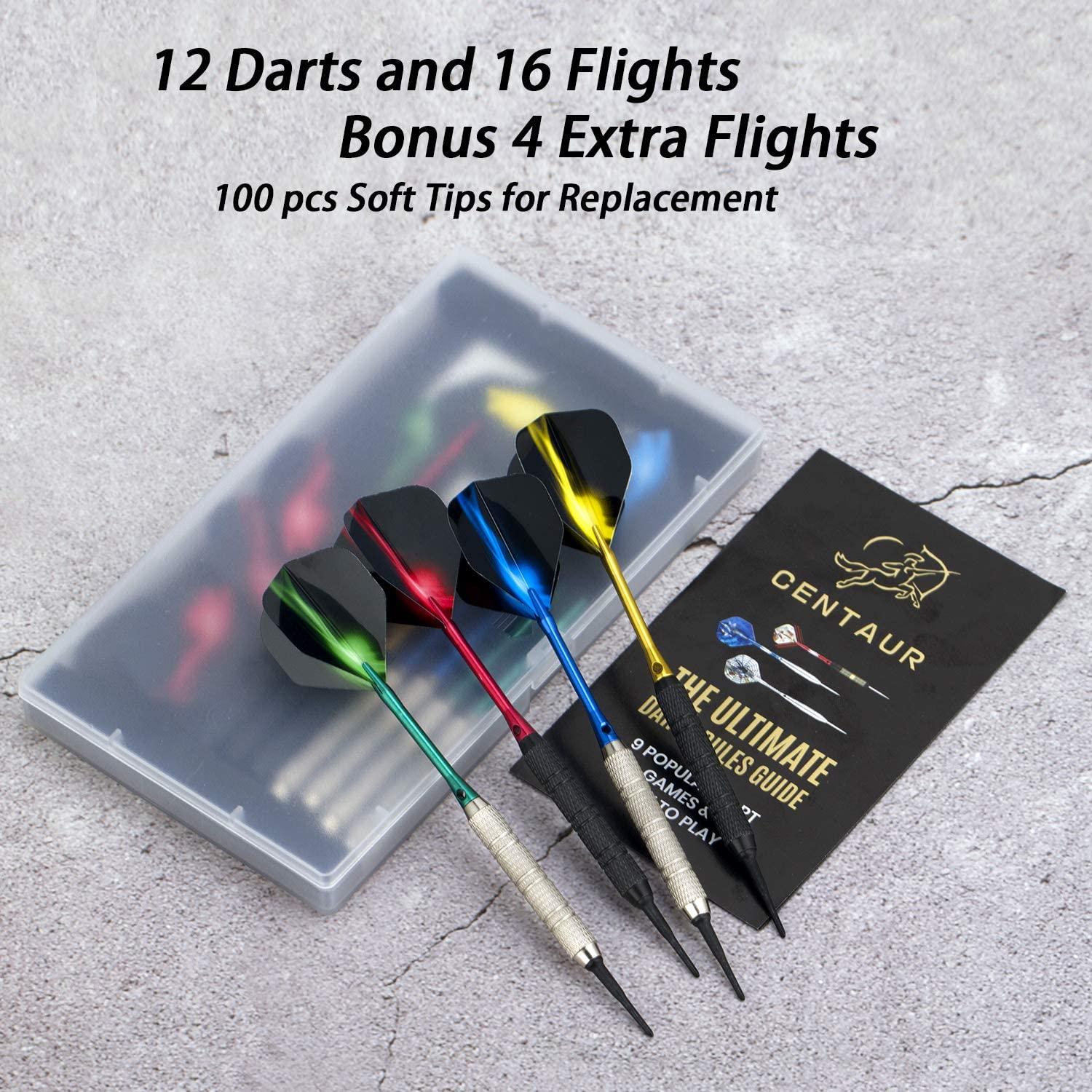 CUESOUL Professional Soft Tip Darts 16g Plastic Tip Darts with Slim Dart  Case