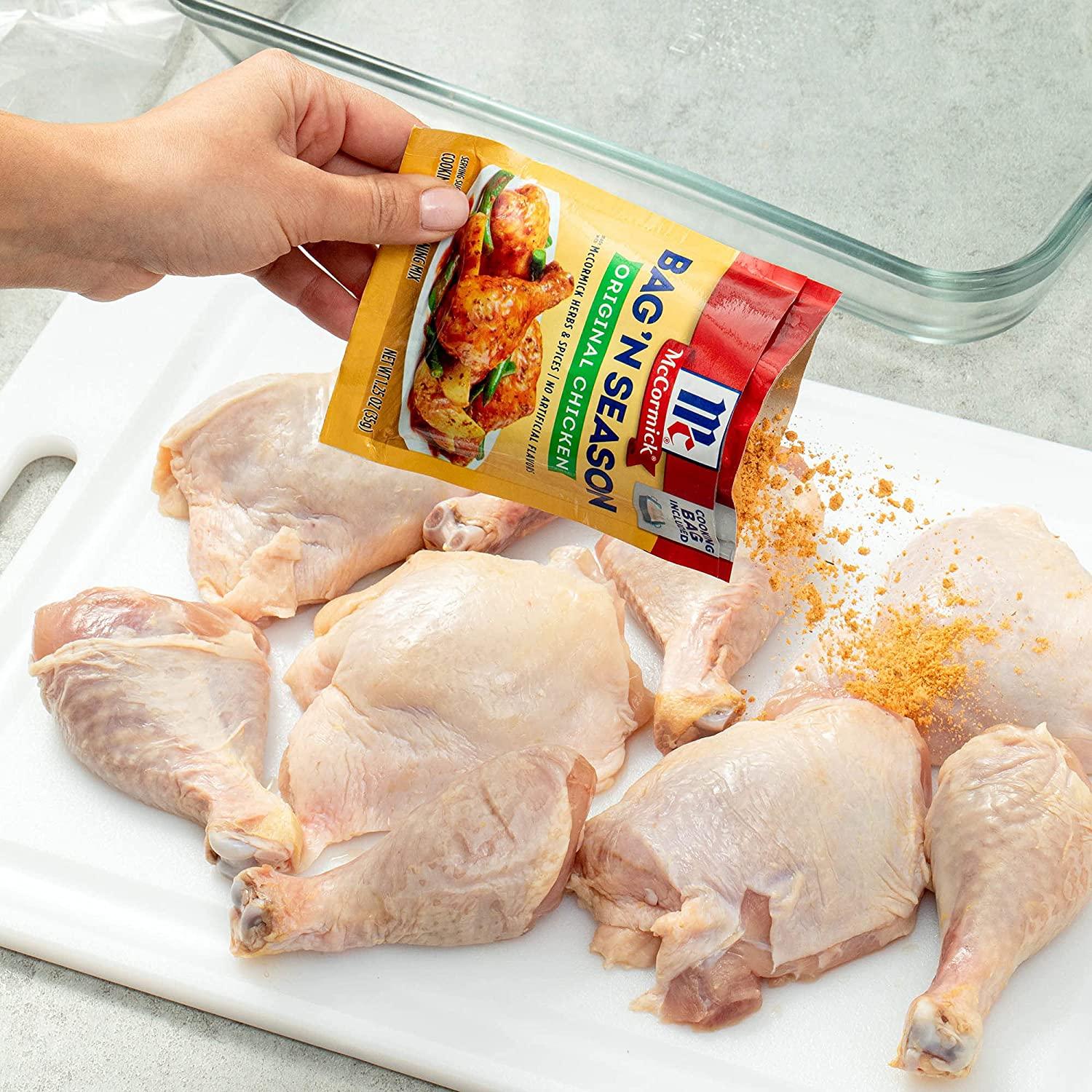 McCormick Bag 'n Season Original Chicken Cooking Bag & Seasoning Mix, 1.25  oz (Pack of 6)