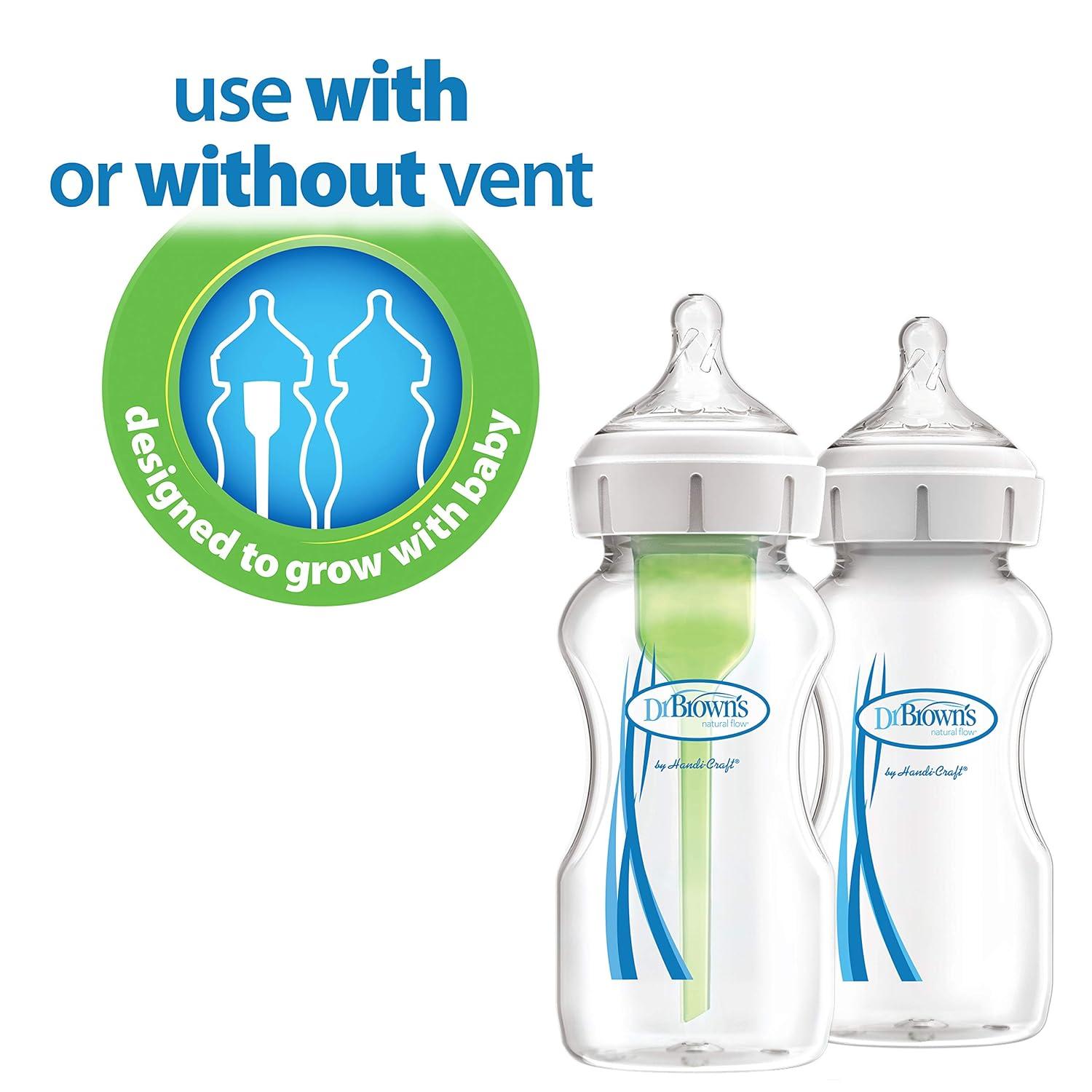 GentleFlow+ GLASS Baby Bottle with Gradual Slope Nipple SS (Super