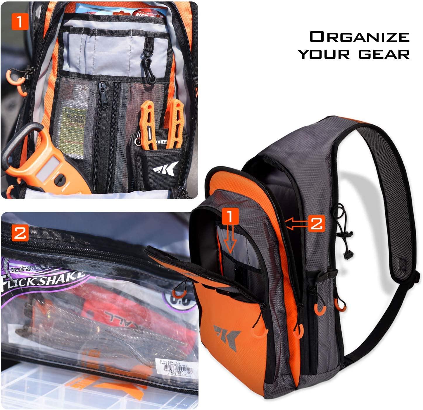 Fishing Sling Organizer - Lightweight Sling Fishing Backpack - Sling Tool  Bag For Fishing Hiking Hunting Camping Without Box