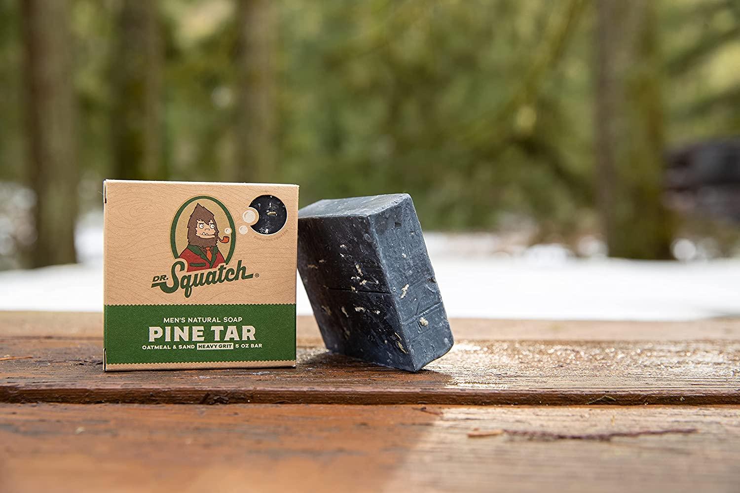 Dr. Squatch Pine Tar Soap 4-Pack Bundle – Mens Bar with Natural