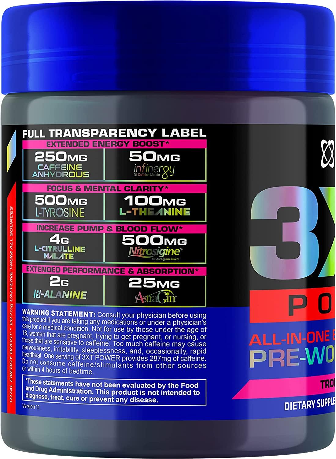 Usn 3xt Power Pre Workout Powder For Men And Women Nitric Oxide Supplement With L Citrulline 0503