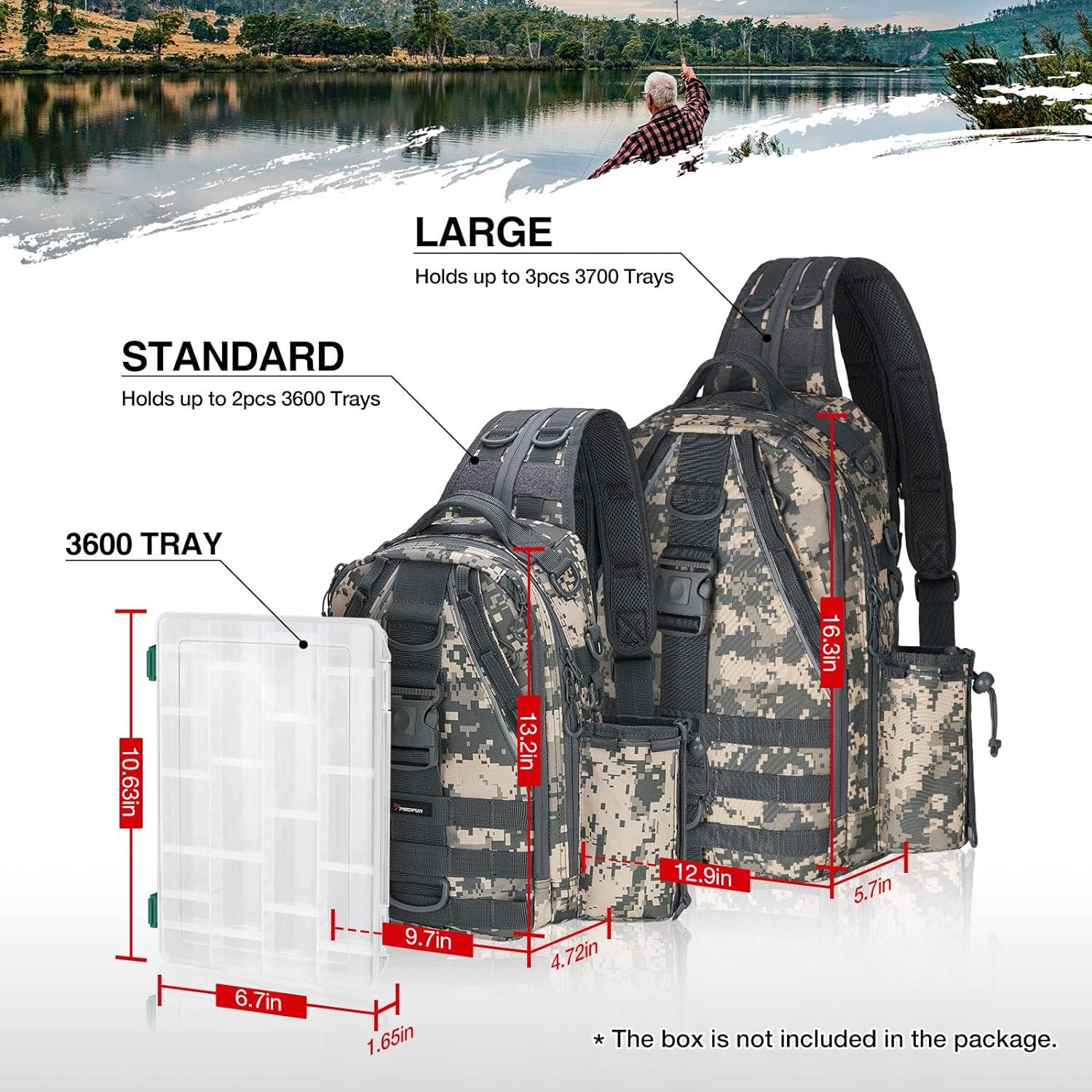 Piscifun Fishing Tackle Backpack with Rod & Gear Holder