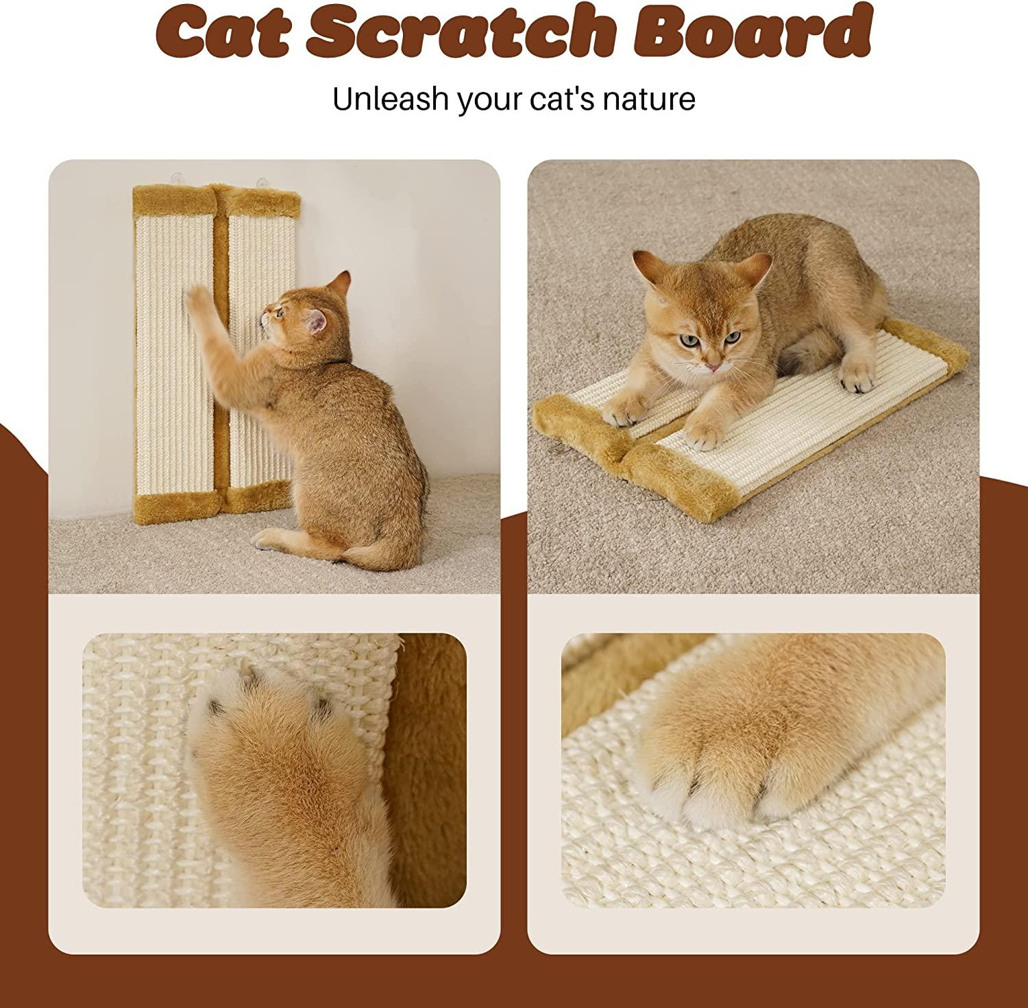 Cat Wall Scratcher Sisal Fabric,Cat Scratcher Wall Mount,Cat