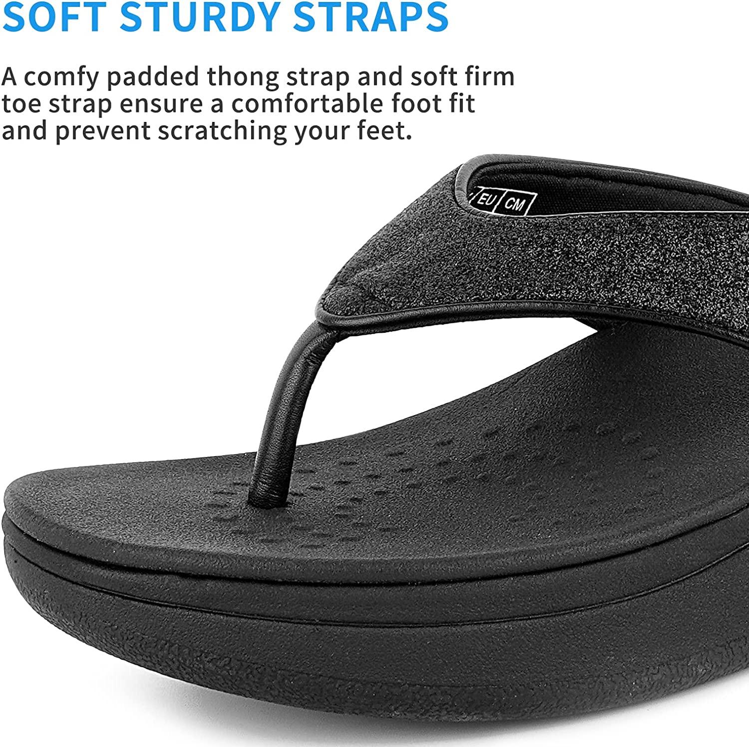 Womens Platform Flip Flop with Arch Support Orthotic Flip Flops For ...