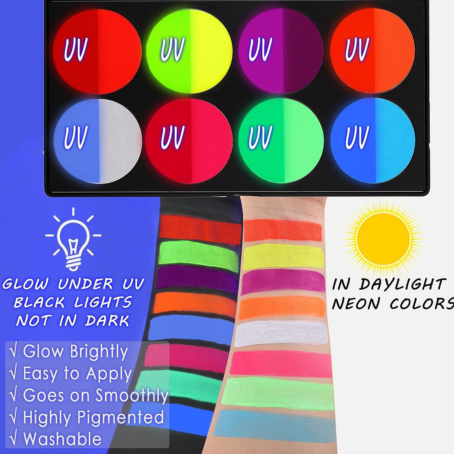UV Glow Face & Body Paint Kit 8-Colors